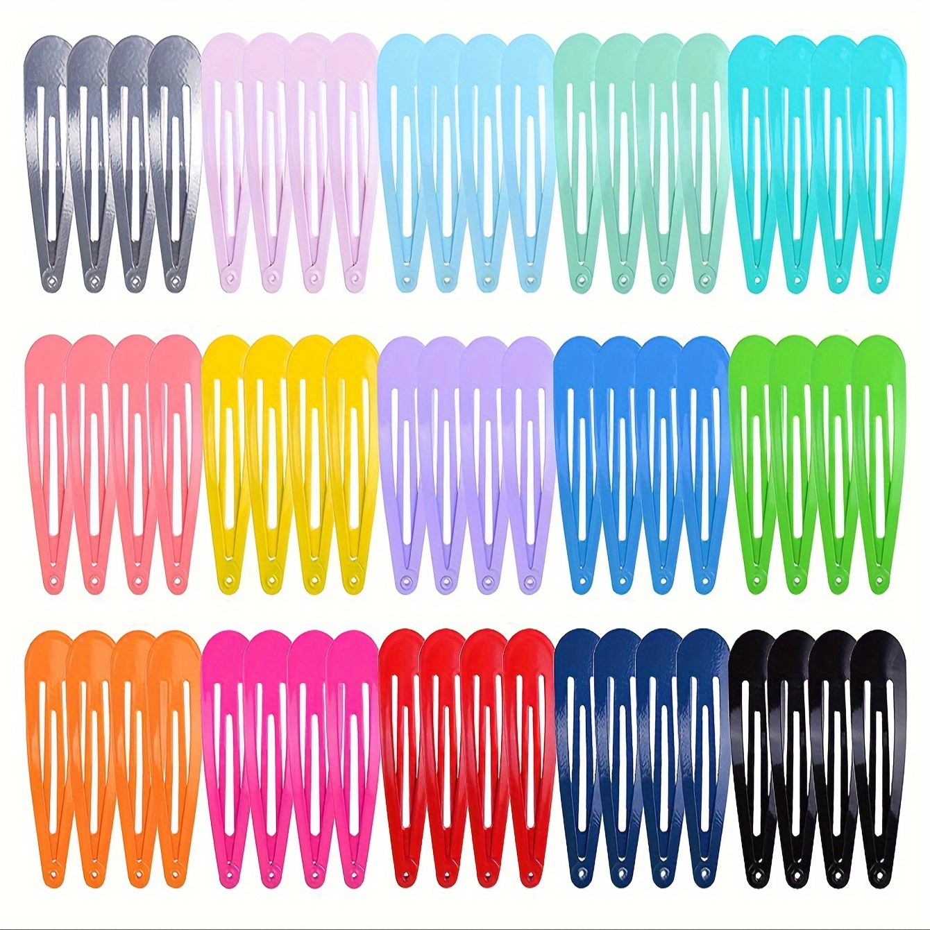 6 Pieces Wig Clips Metal Snap Hair Clips With Rubber Silicone Back