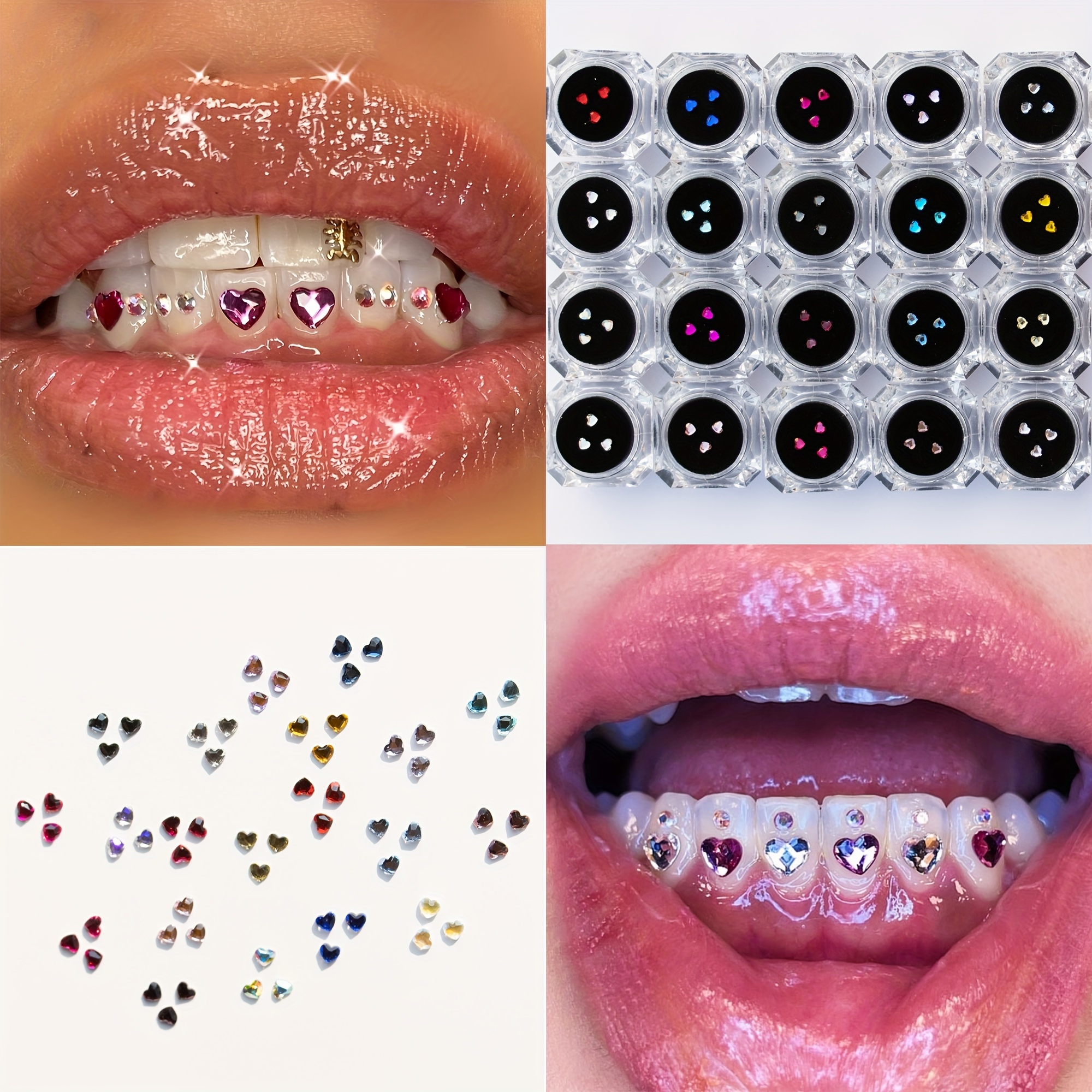 Decoración De Dientes Dentales, Gemas Dentales, Coloridas, D