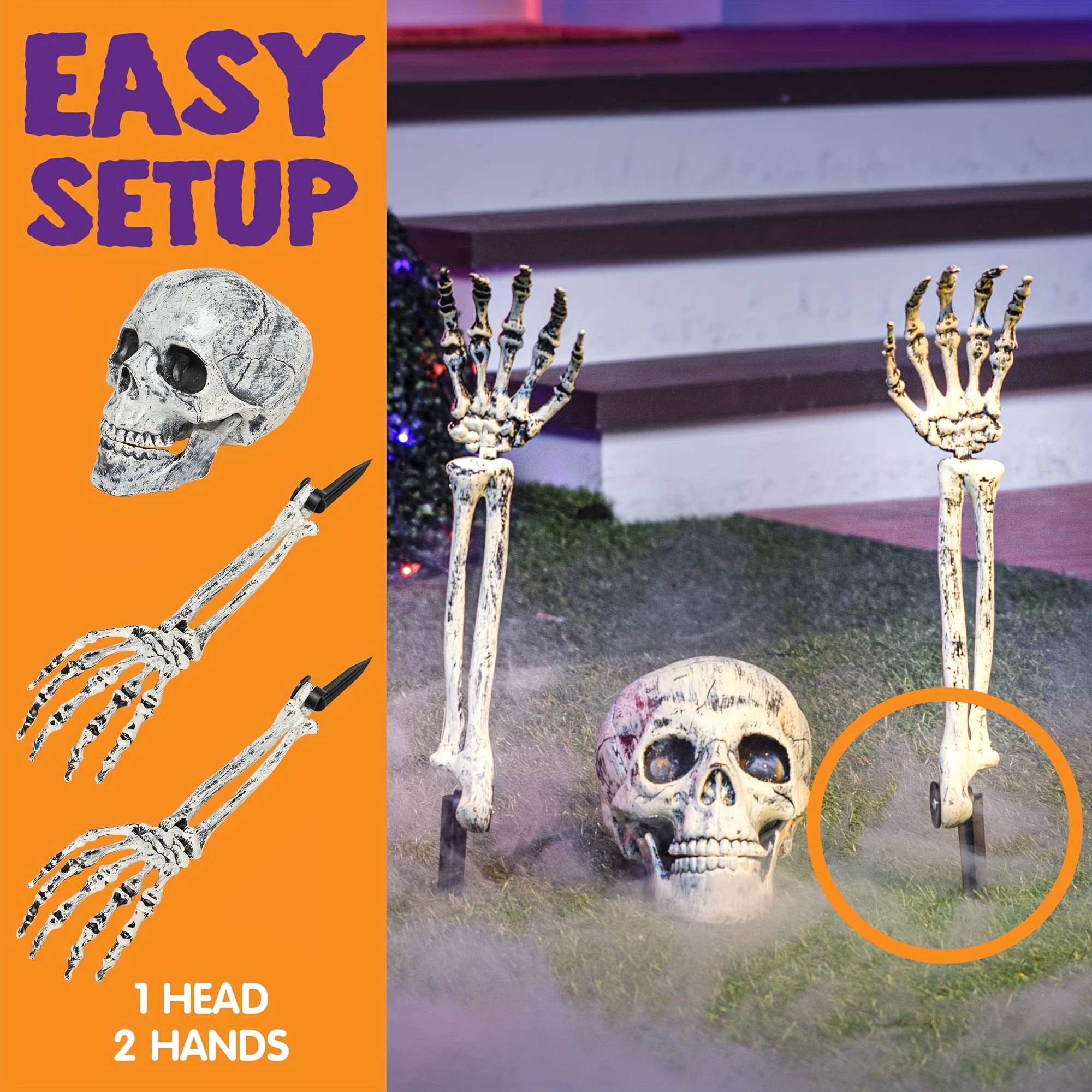 Mini calaveras decorativas para jardín, maceta con relleno de esqueleto,  cabezas de Calavera, 20 piezas, adorno de esqueleto realista para  decoración de fiesta - AliExpress