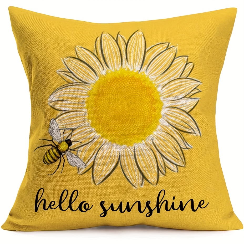 Coume 2 cojines de suelo con diseño de girasol 3D, cojín de asiento de  girasol, cojín amarillo con forma de girasol, almohadillas decorativas de  felpa