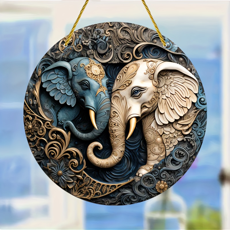 Lindas figuras de elefante, decoración del hogar, elefante de buena suerte  con estatua de elefante bebé, decoración para estantes, buenos regalos para