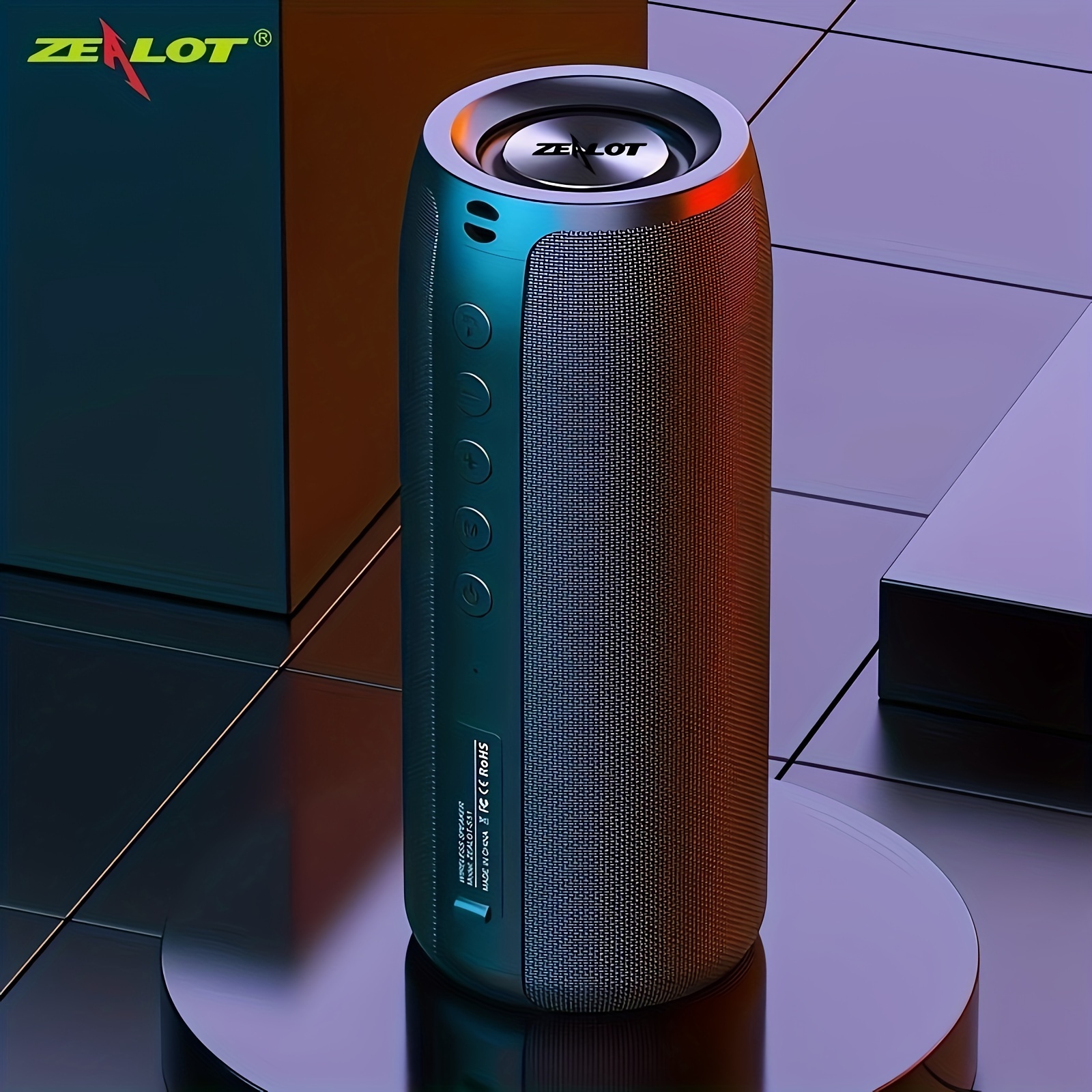 Altavoz Bluetooth, Boombox Bluetooth portátil de 30 W con subwoofer, radio  FM, luces coloridas RGB, ecualizador, sonido estéreo, graves en auge