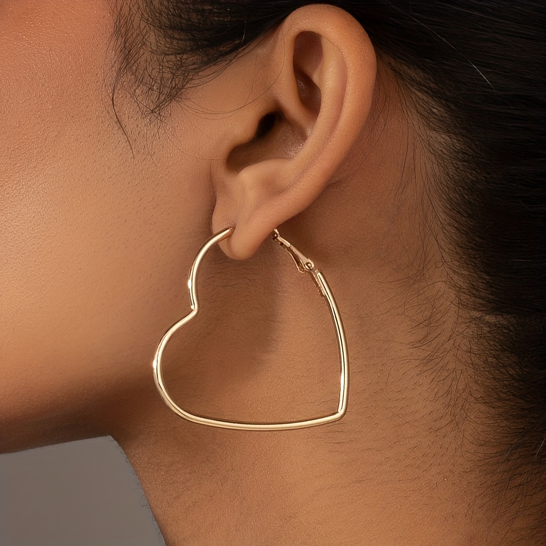 Hoop Earrings Gold - Temu