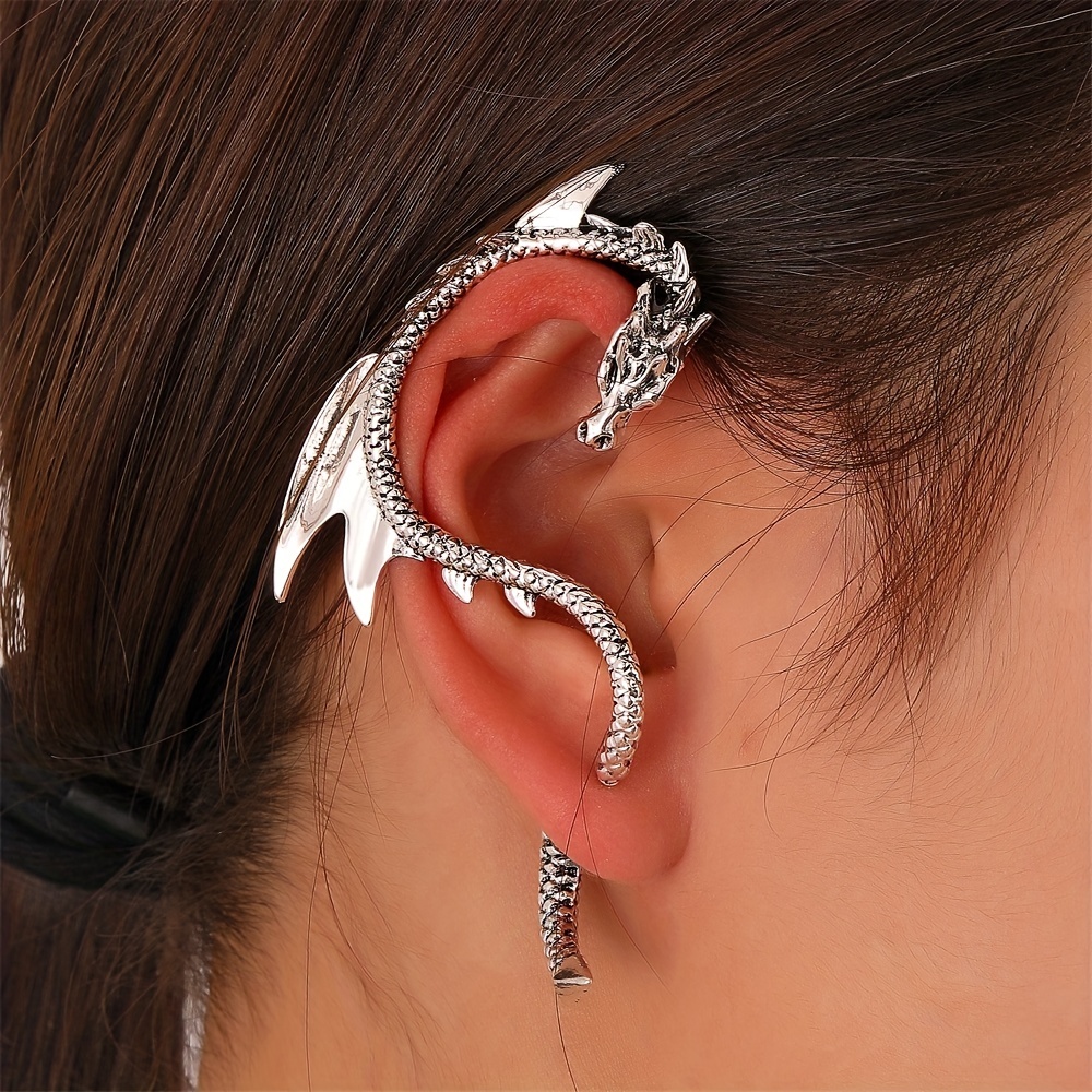 Women's Nightclub Gothic Punk Skull Ear Cuff Earrings
