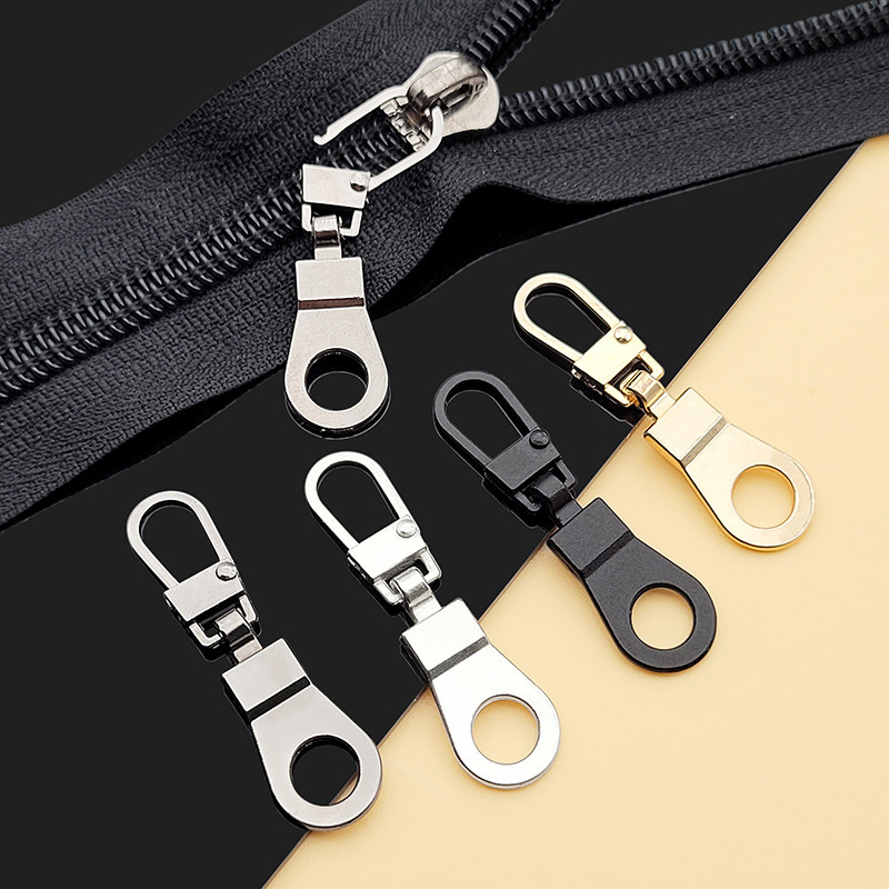 Zipper Pull Tab, Detachable DIY Zipper Pull Multi Purpose Stainless Steel  for Clothing(Bronze)