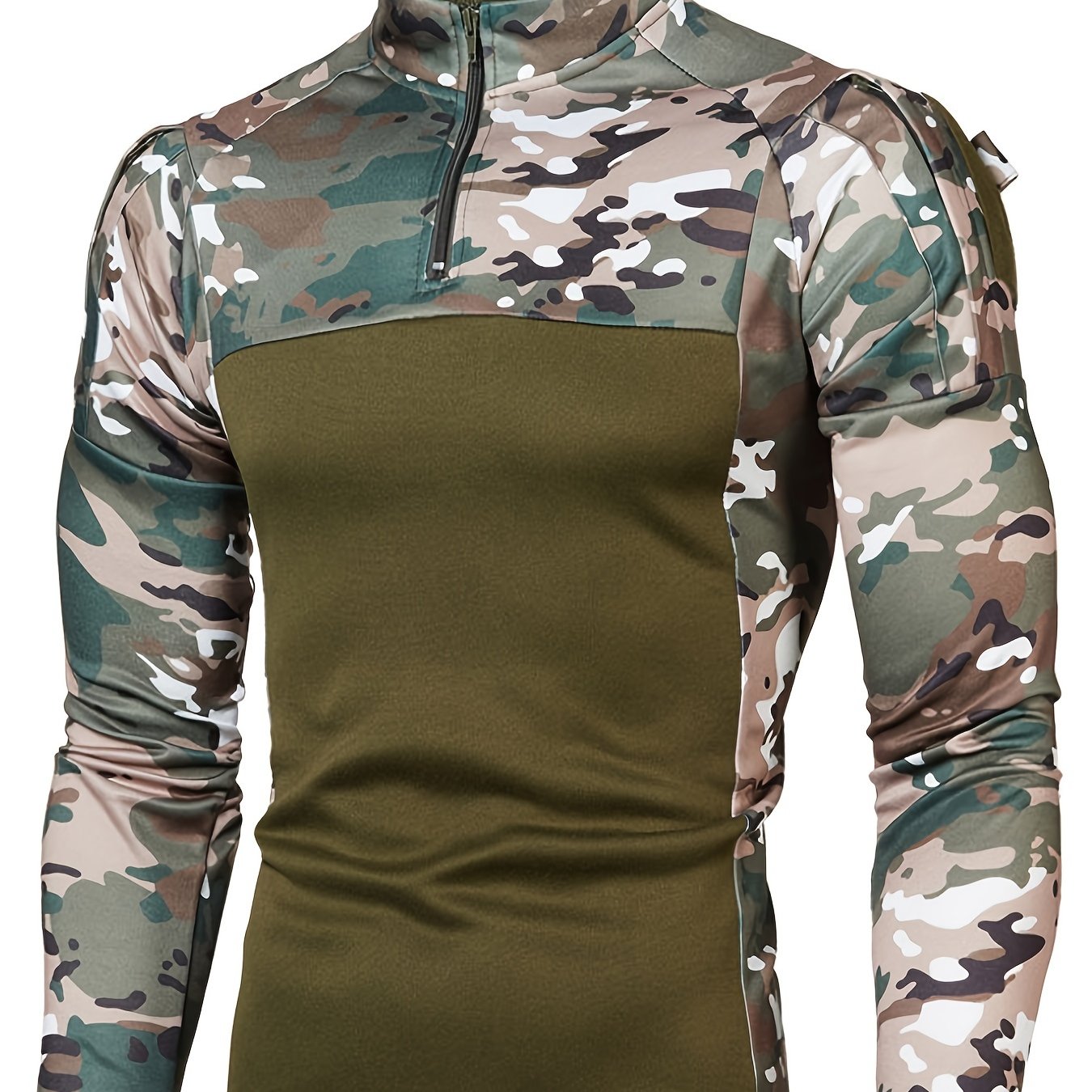 Image of Men's Camouflage Sweatshirt For Jogging, Casual Sportswear For Spring And Autumn, Long-sleeve Streetwear