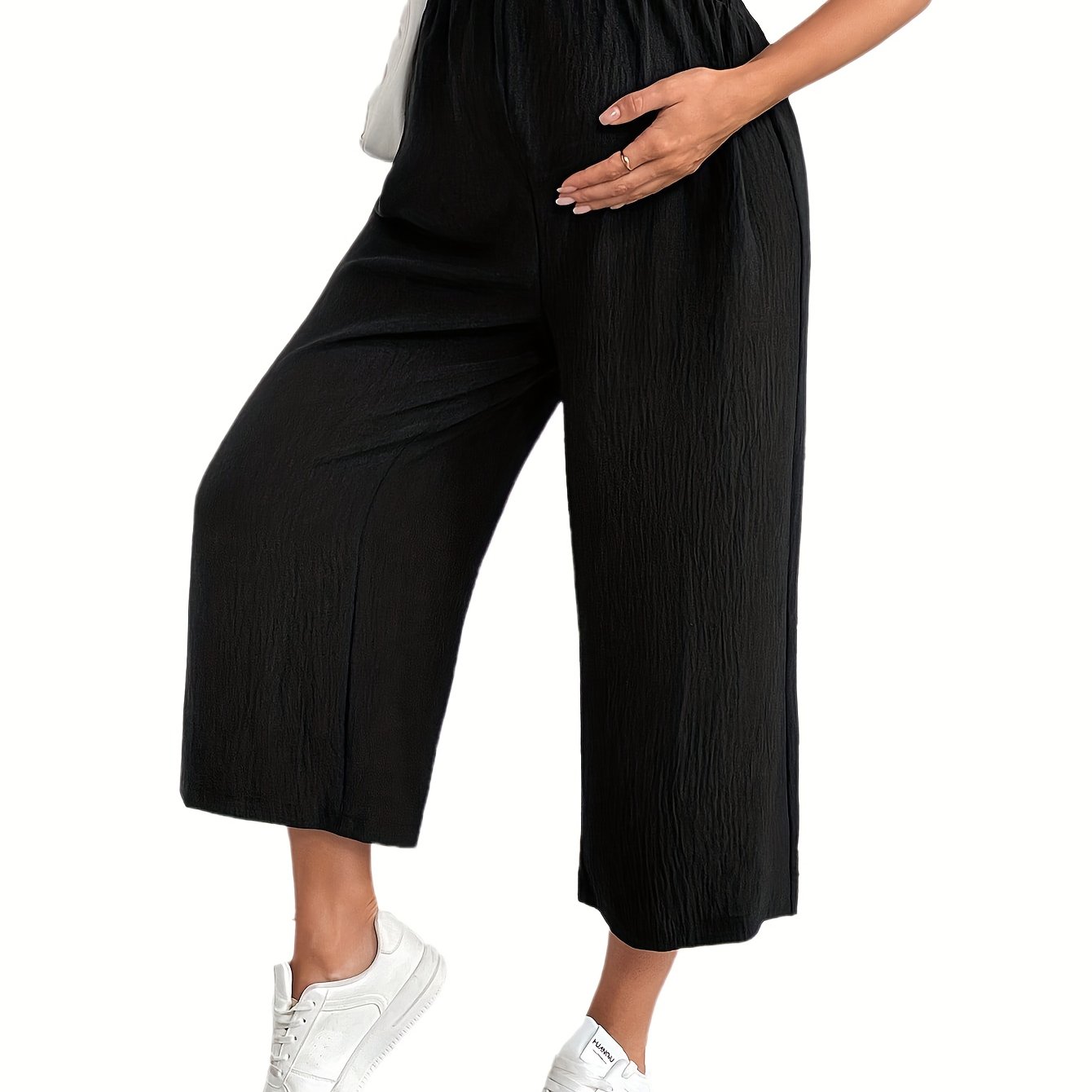 Maternity Solid Color Casual Loose Pants Maternity Clothes