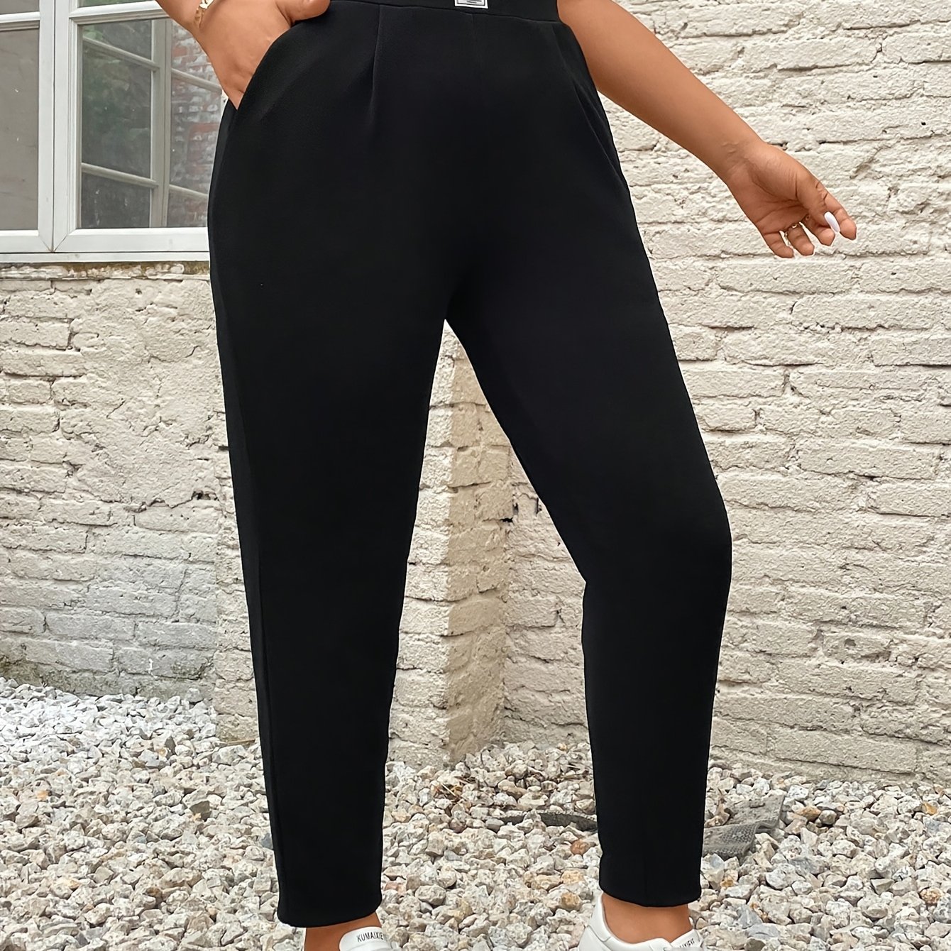 TEMU Plus Size Pocket Pencil Pants