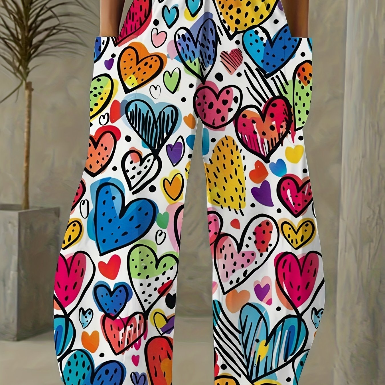 TEMU Plus Size, Love Cute Long Pants