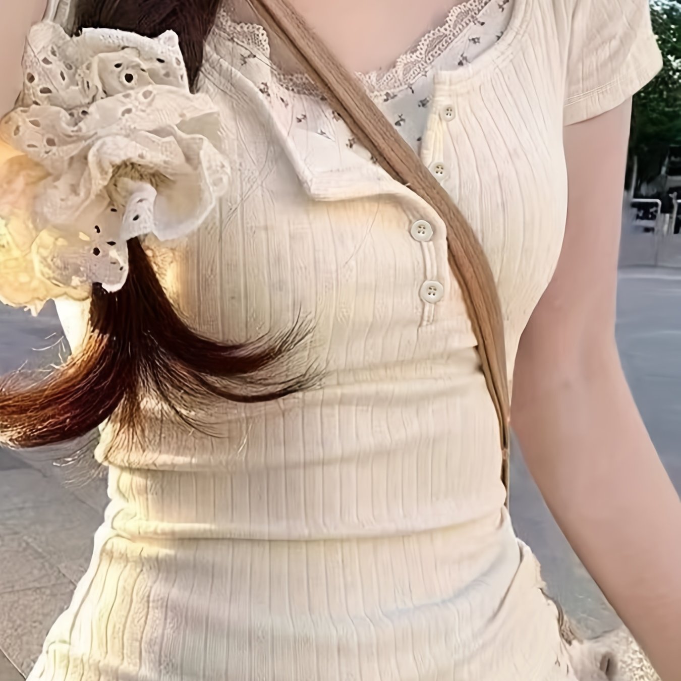 E-shop Pure Desire Y2K Style Kurzarm T-Shirt Damen Sommer Französischer Inner Sweet Spicy Top