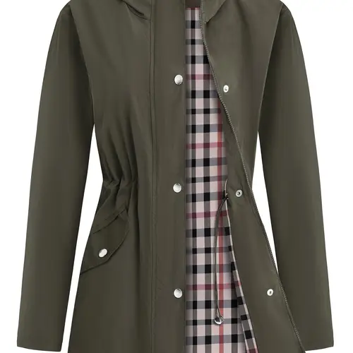 womens lightweight raincoat breathable windbreaker jacket with adjustable hood stylish trench coat for outdoor washable x shape design