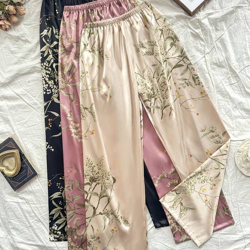 3 pack cherry print sexy 100 polyester comfortable wear fabric 90g m adult sleepwear