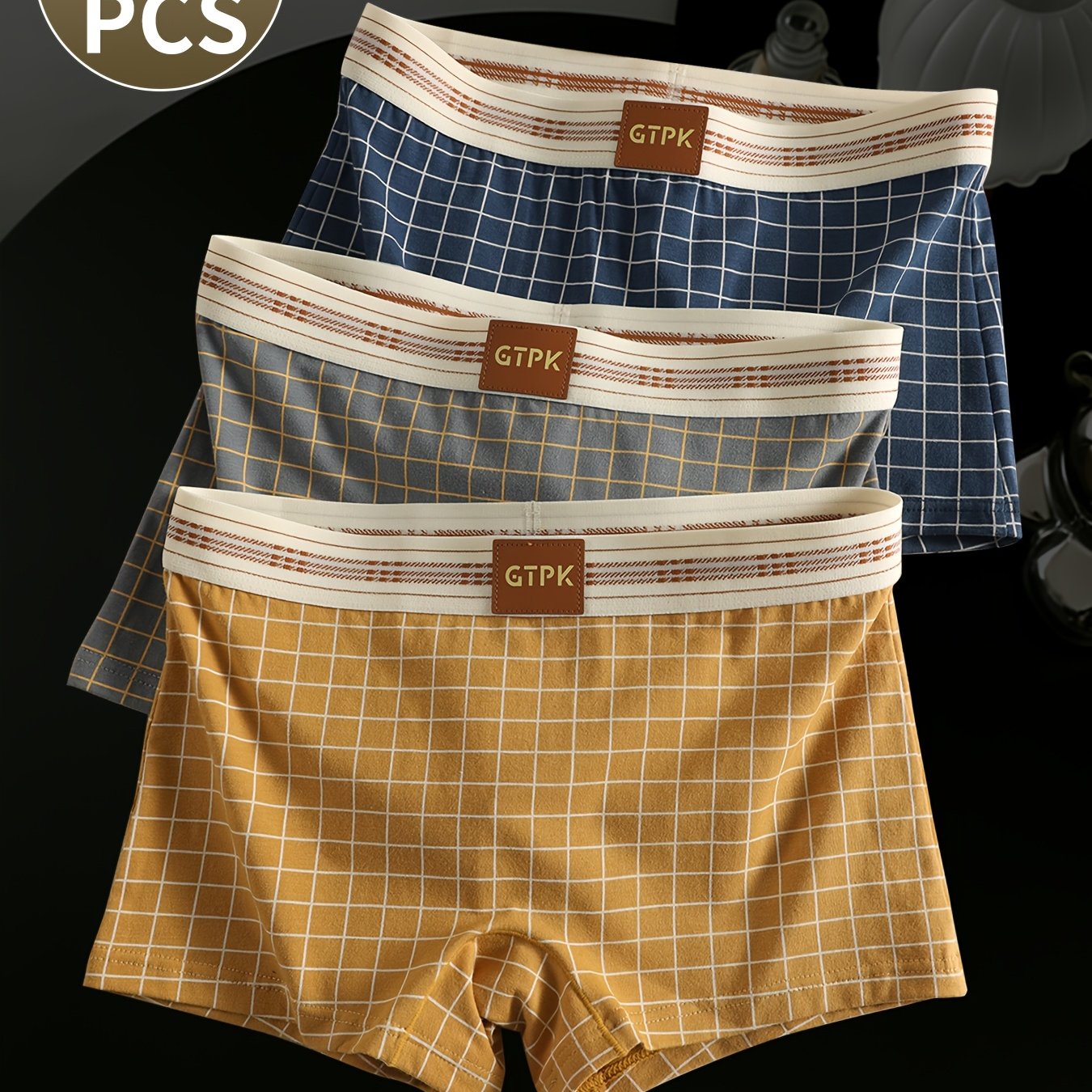 Image of 3pcs Women's Boxer Briefs, Spring/summer And Striped Decorative Underwear, Mid-waist Breathable Sports Women's Safety Shorts