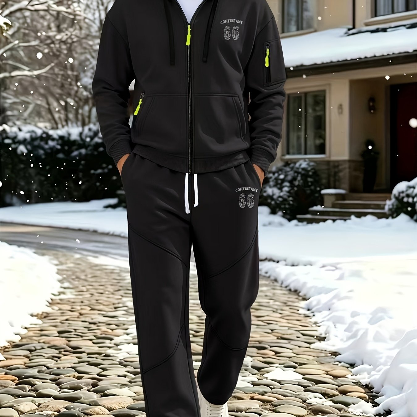 TEMU Men's Niche Athletic Suit, Loose And Comfortable, Atmosphere Outfit 9