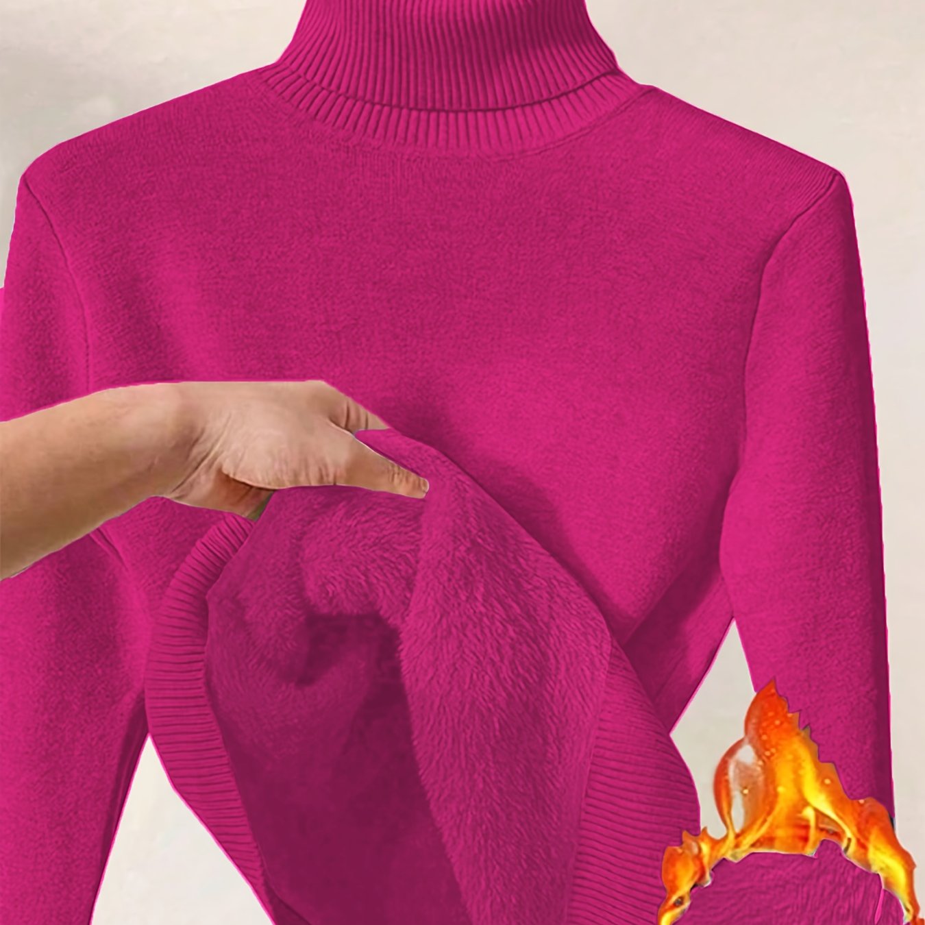 E-shop Herbst- und Winter-Warmes, einfarbiges Fleece-Einteiler-Strickoberteil mit Stehkragen, bequem und dehnbar, Wahl für Zuhause, Oberbekleidung und