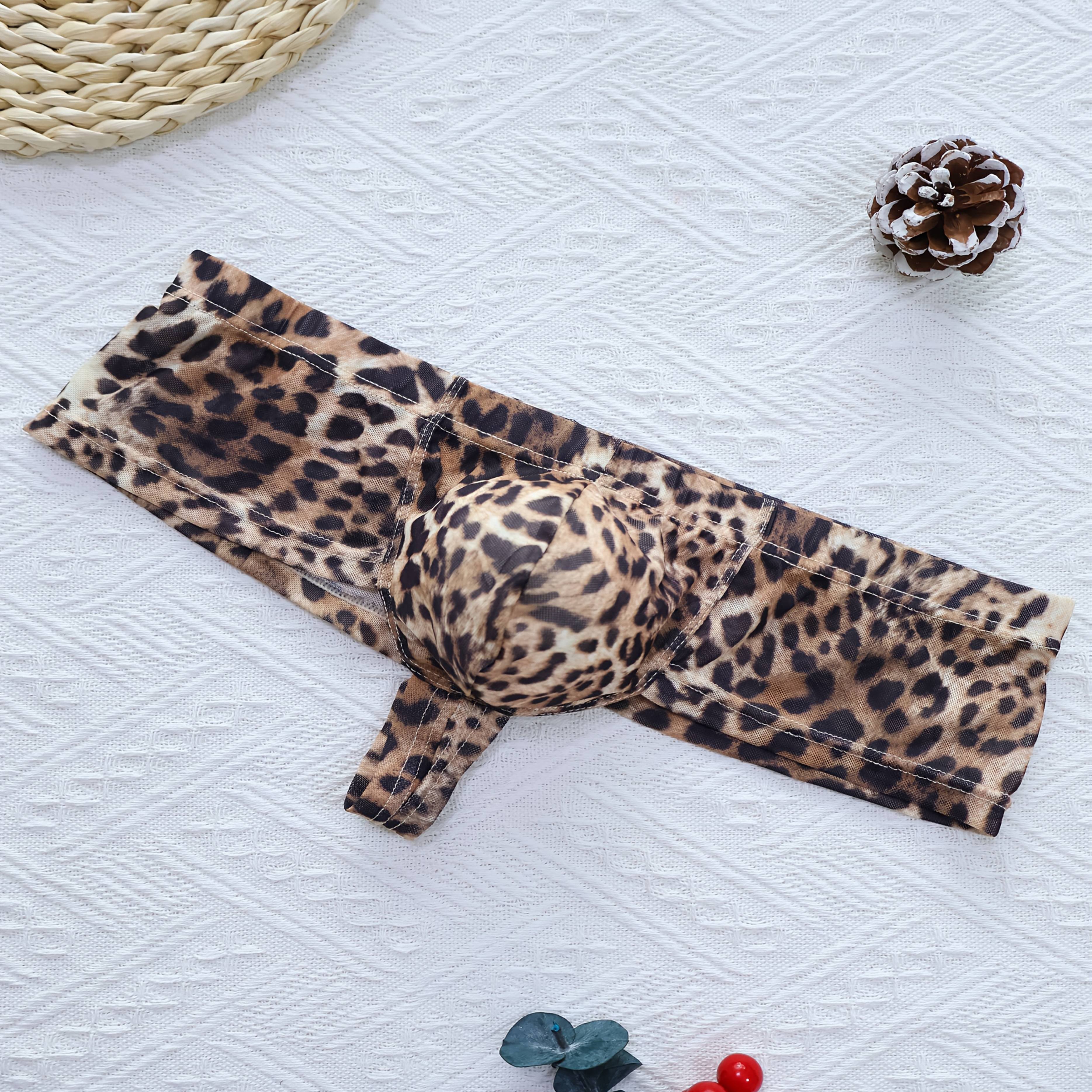 1pc Leopard Print Mesh Lift Flat Angle