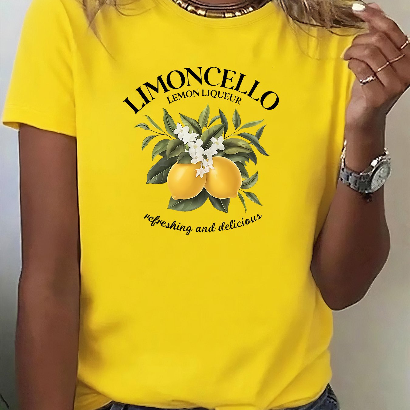 TEMU Illustration Printed Pattern Casual Comfortable Short Sleeve Suitable For Running And Sports Fashionable Elegant Individual Fun Comfortable Soft