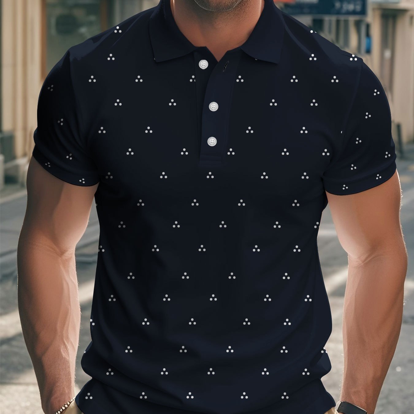 TEMU - New Versatile And Stylish Summer Men's Casual Simple Short-sleeve Shirt With Printed Stripes, Comfortable And Fashionable Top