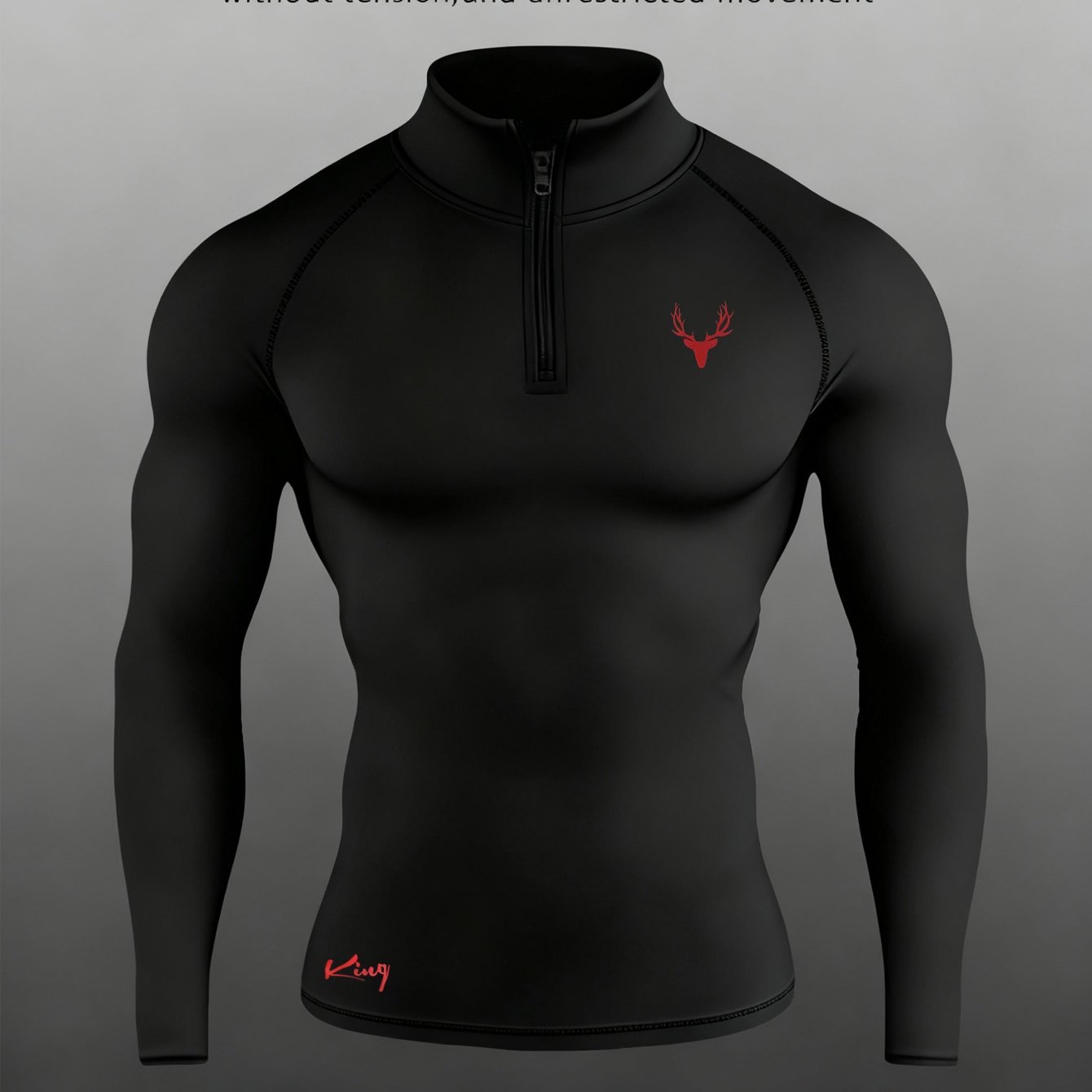 TEMU Men's Lapel Zipper Shirt, High-elastic Tight Fabric Skin-friendly And Breathable, For Workout And Sports, Machine Washable And , Geometric