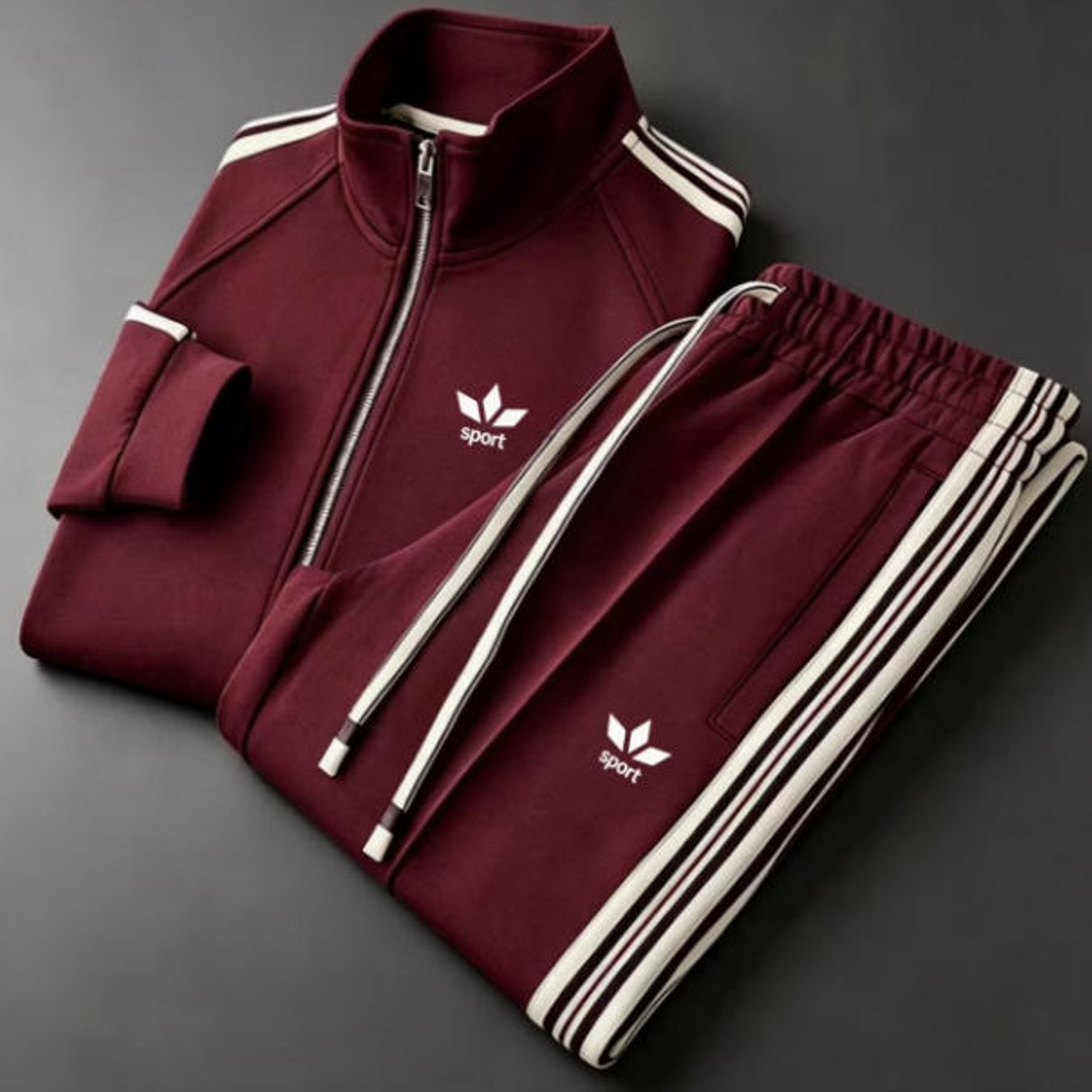 TEMU Men's Fashion Casual Trendy Sports Track Suit With Sport Striped Pattern Plus Size Men's Wear For Adult Men Daily Wear Sportswear Holiday Gift