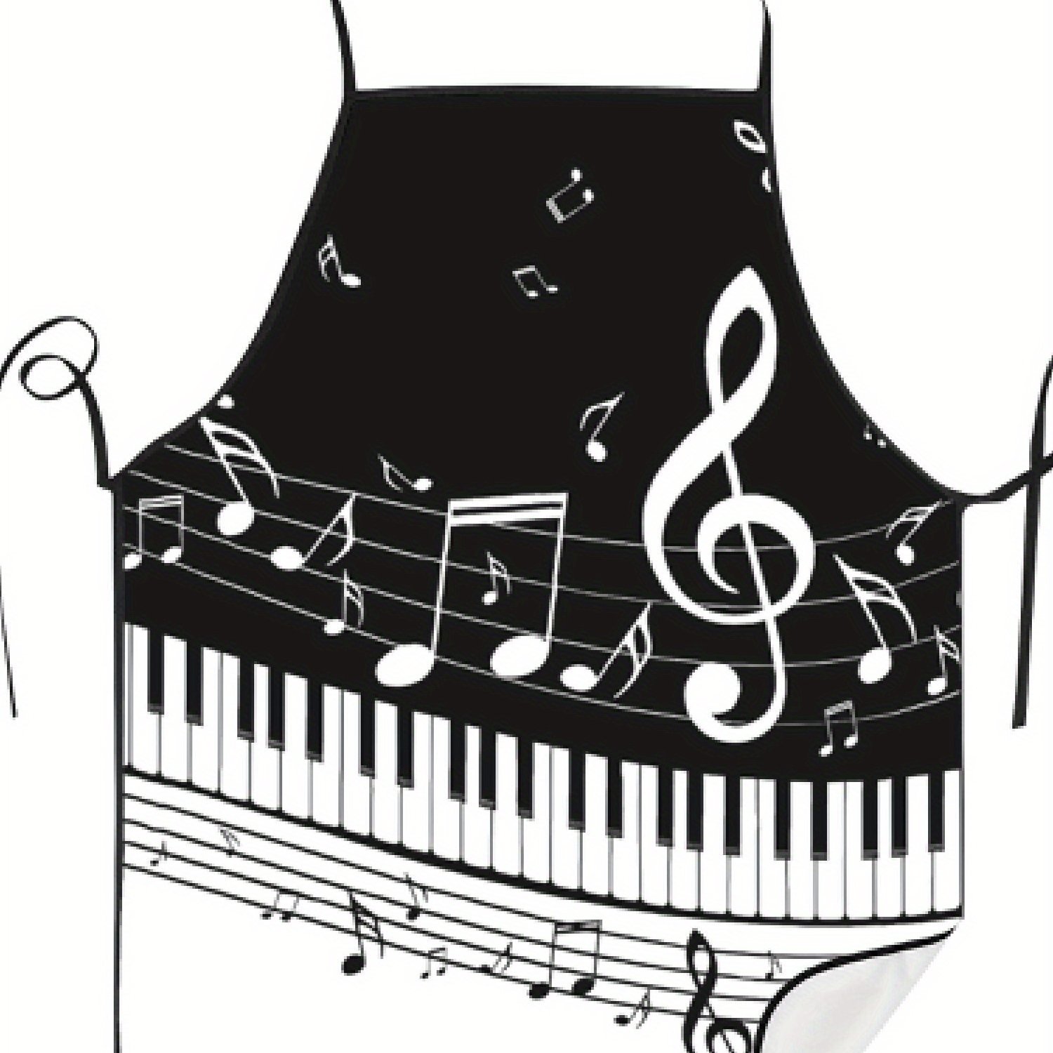 Guitars Music Note 1pc Adult Size Sleeveless Apron Pattern Printed Bib Kitchen Wear Kitchen Accessories