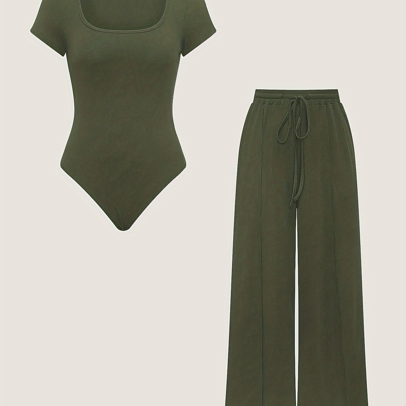 Image of Irregular T-shirt Long Set