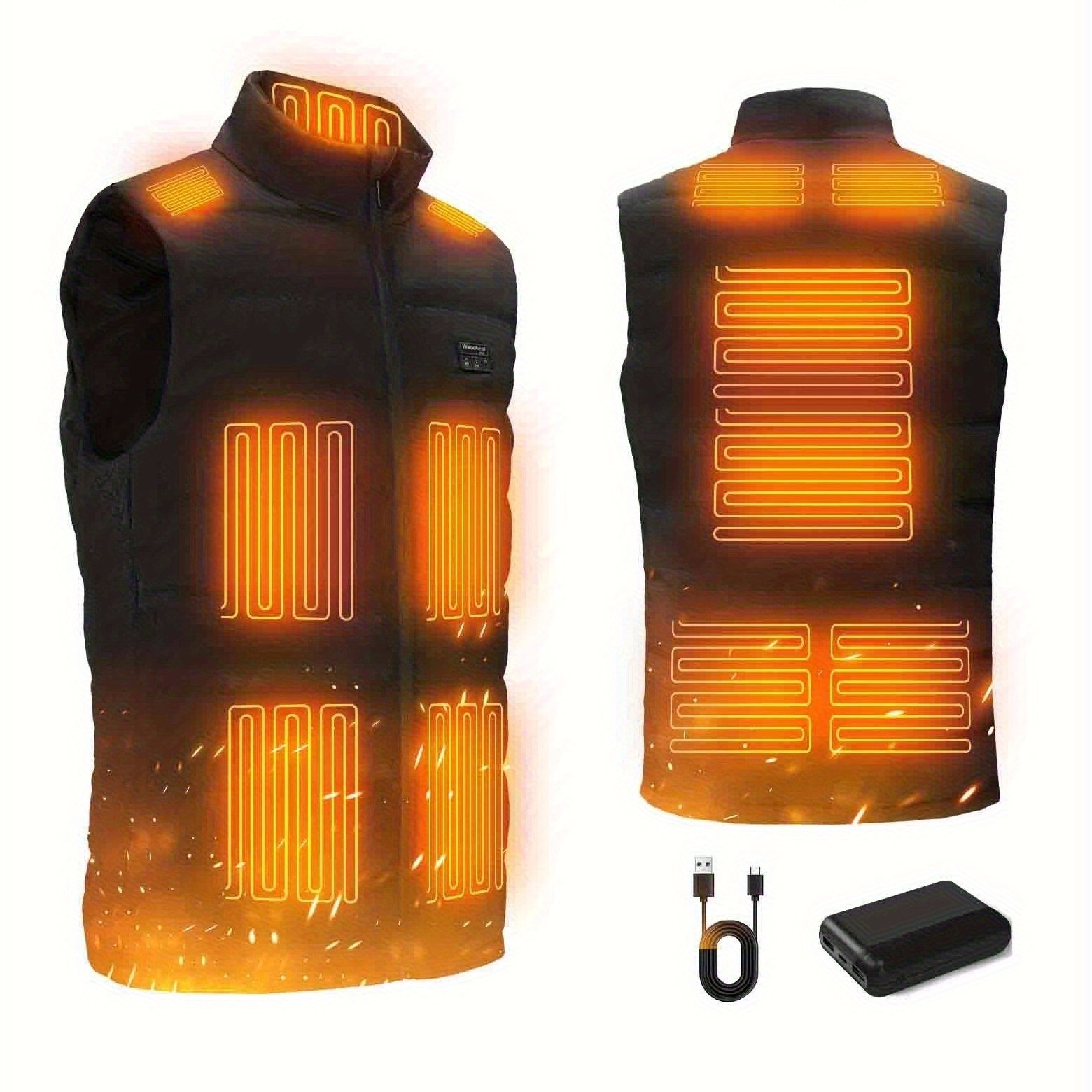 TEMU Men's And Women's Heated Vest With 10000 Mah Battery Pc Included, Electric Heating Vest, Warming Jacket For Men Women Cycling Hunting Skiing