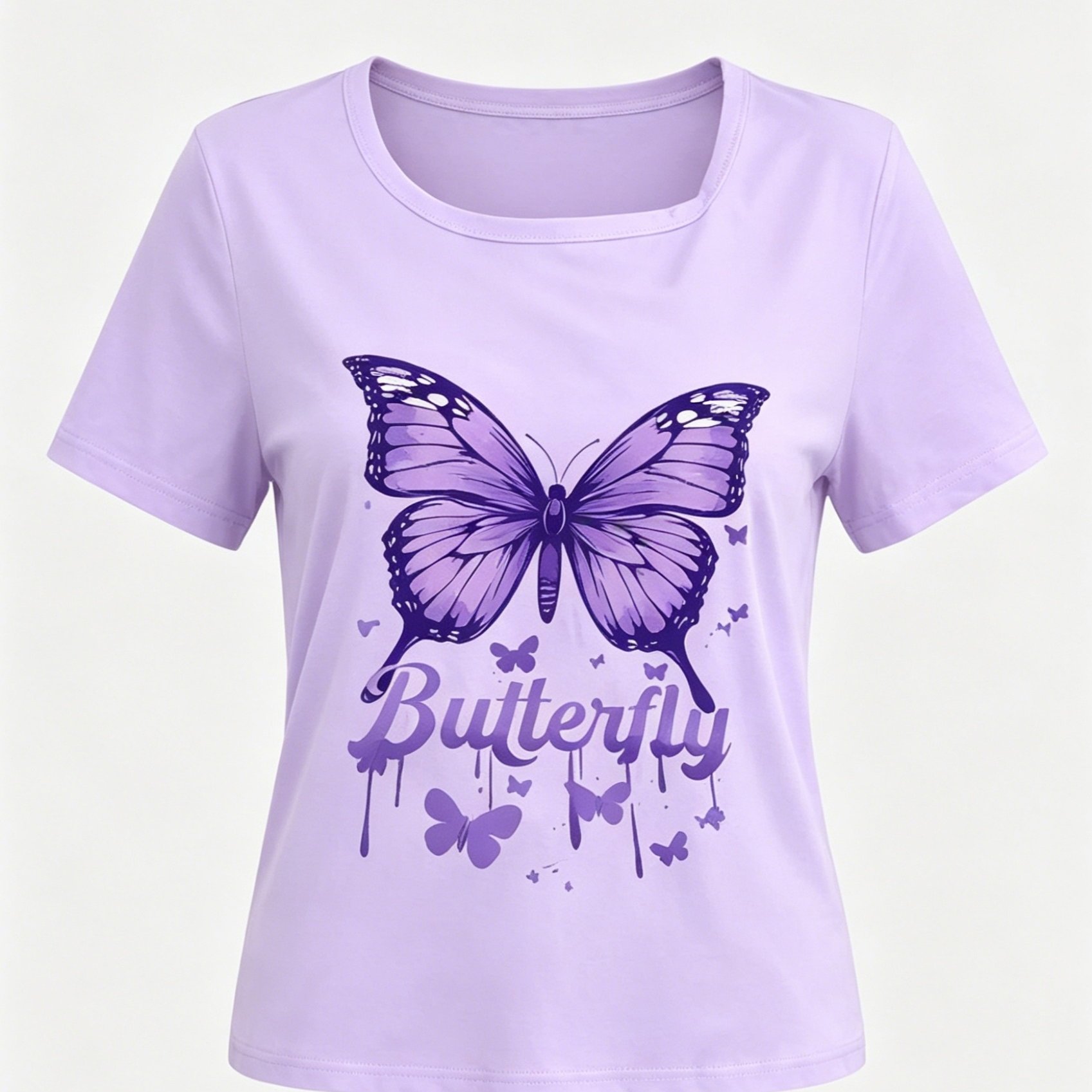 TEMU Women's T-shirt Short-sleeved Crew Neck Top Comfortable Relaxed Fit