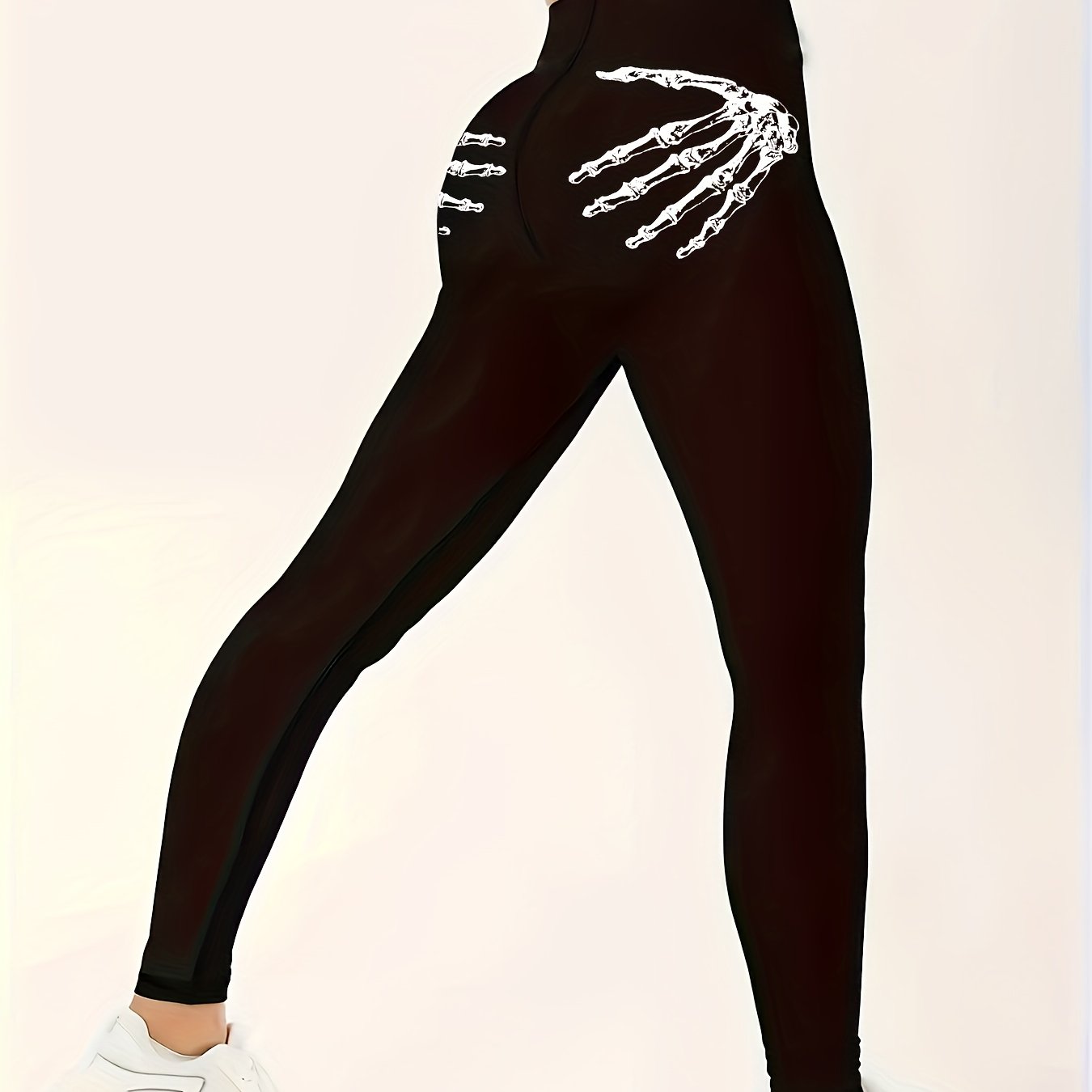 TEMU Leggings taille haute à imprimé, pantalon décontracté extensible et moulant