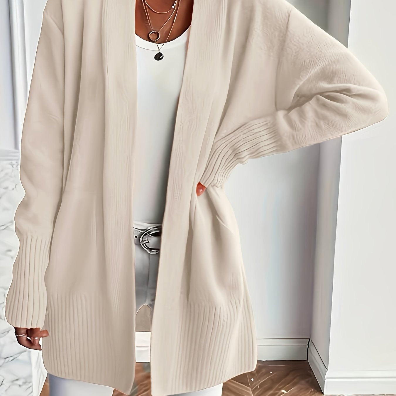 Women' Easy Loose Long Sleeve Cardigan, Casual Wear