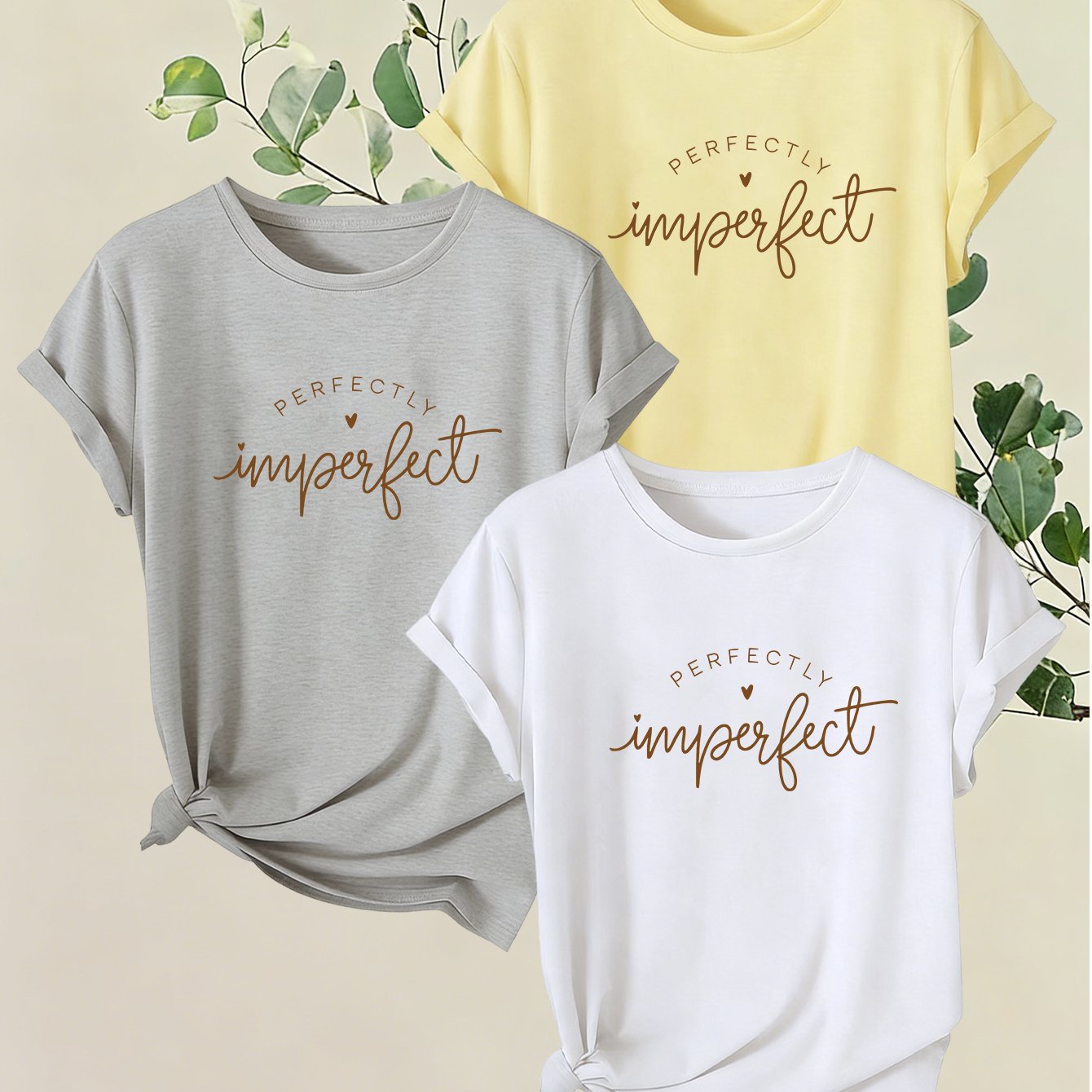 TEMU 3pcs "" Printed Off-shoulder Round Neck Short Sleeve Tops, Summer Breathable Casual Women's Fashionable Slim-fit T-shirts, Comfortable And