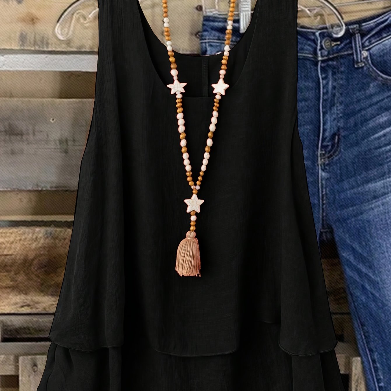 TEMU Plus Size, Sleeveless Round-neck Solid-color Soft Comfortable Simple Fashionable Casual Daily Vacation Solid-color Fashionable European And