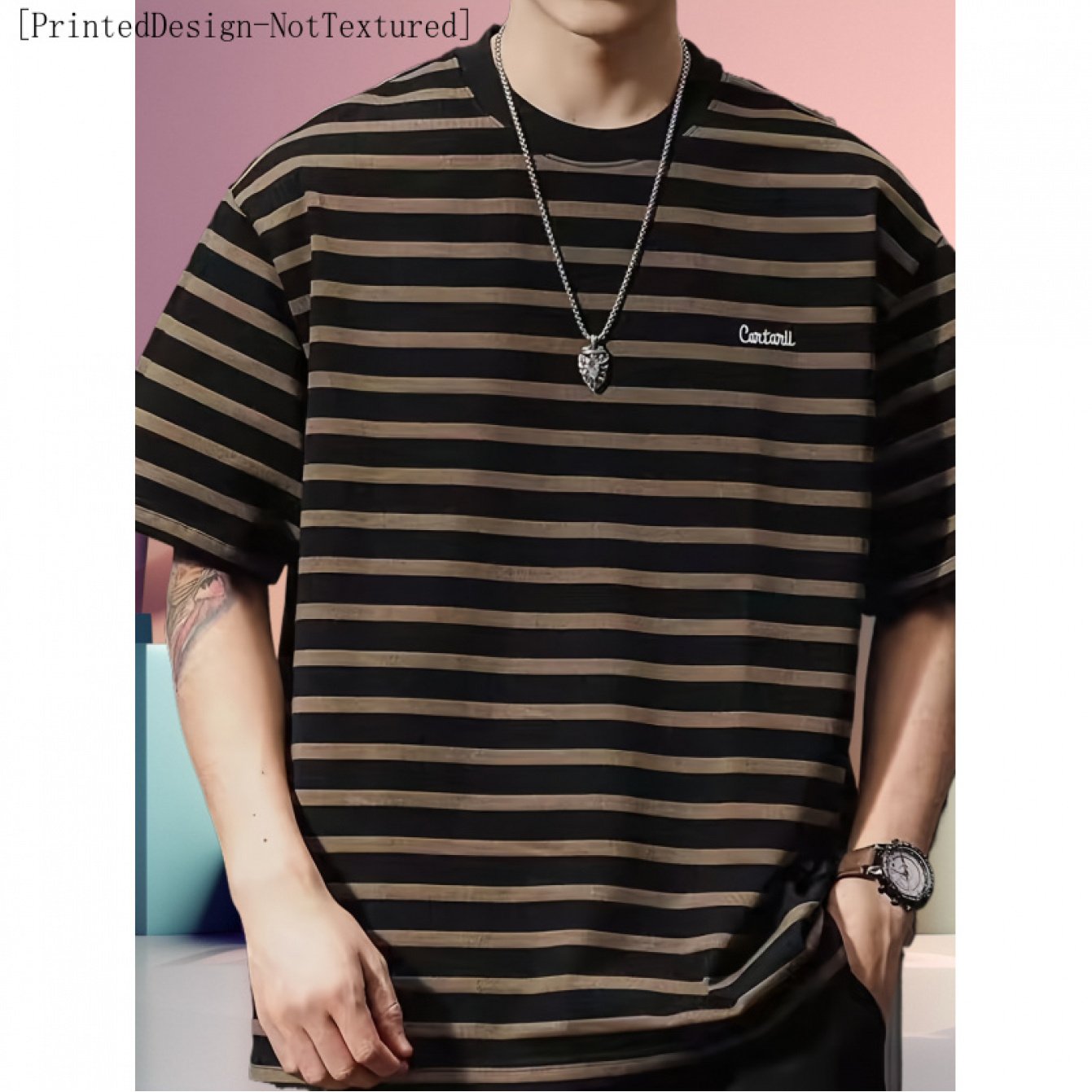 TEMU 남성용 캐주얼 루즈핏 티셔츠, 트렌디한 빈티지 패션 프린트 반팔, 편안하고 통기성 좋은 여름 필수 상의, 데일리웨어를 위한 스트리트 스타일의 심플하고 패셔너블한 스포티 캐주얼 선물