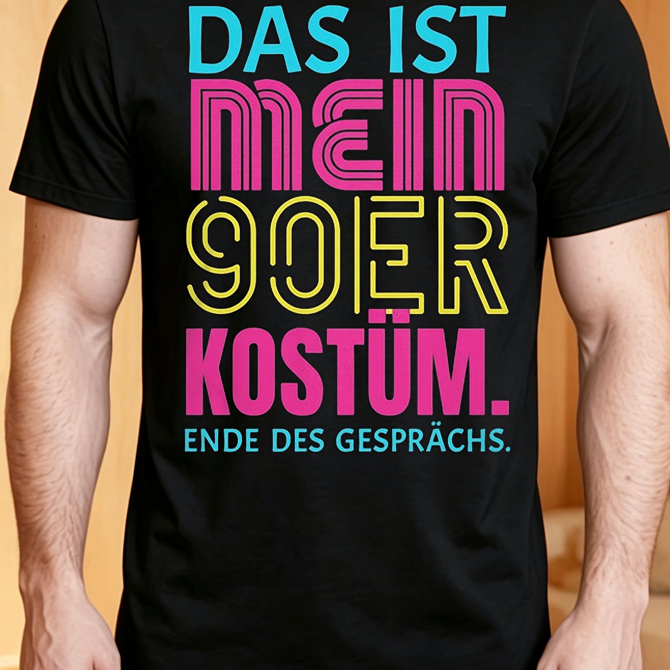 Image of My 90s Costume End Of Conversation Pattern Men's T-shirt With Front For Party And Casual Wear Gift For And