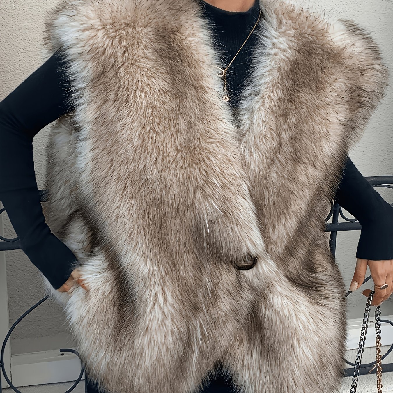 TEMU Women's Elegant Vest Coat, Casual All-match Style