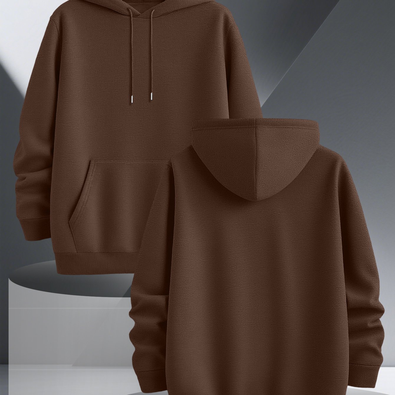 TEMU A Trendy Men's Sweatshirt With A Plush Hood Design That Leads Trend, Of Attention. The Thickened Pullover You Warm At All Times. With An