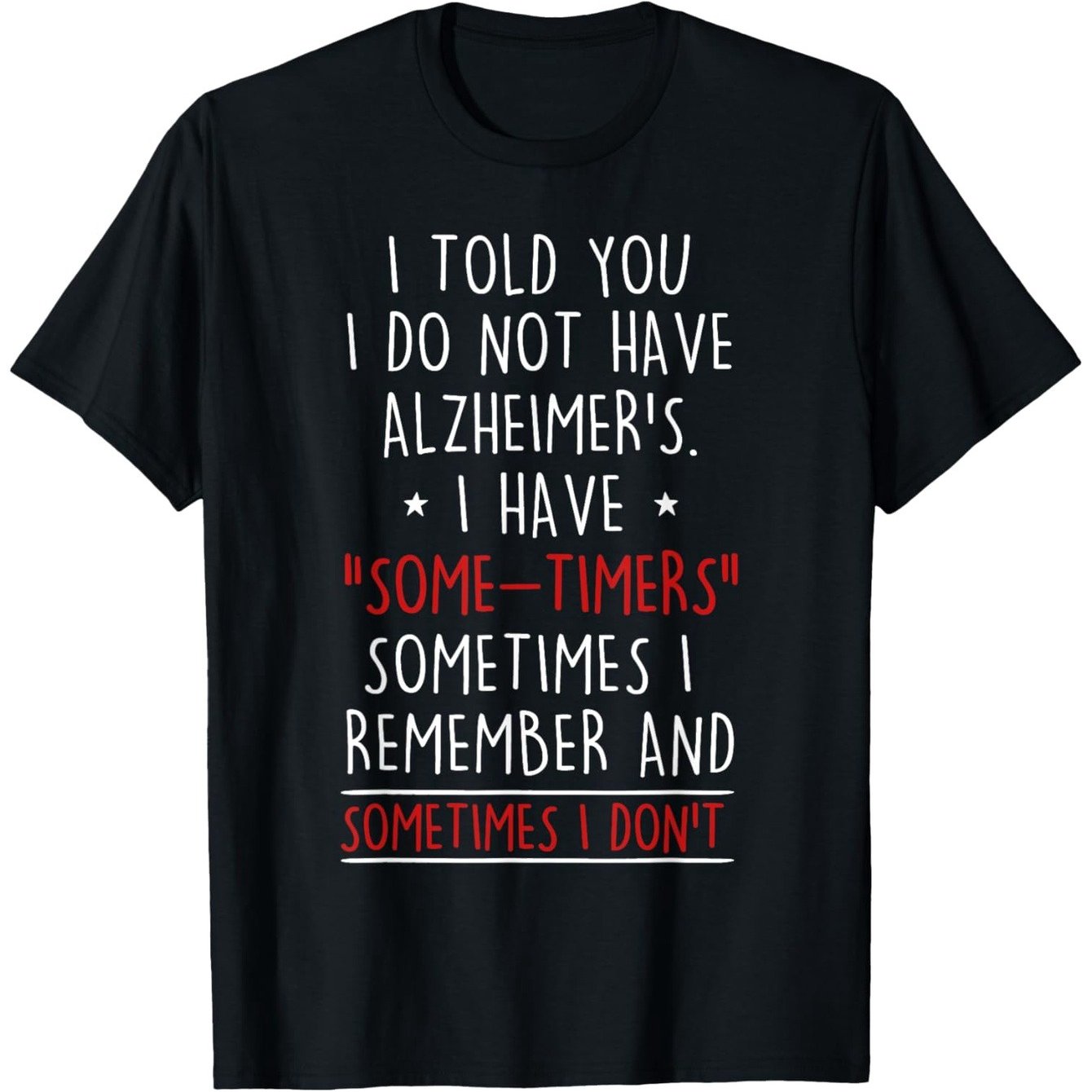 TEMU Humorous 's Themed T-shirt - A Fun Gift For Seniors With Forgetfulness Jokes, Unisex Casual Loose-fitting Round Neck Short Sleeve Shirt,
