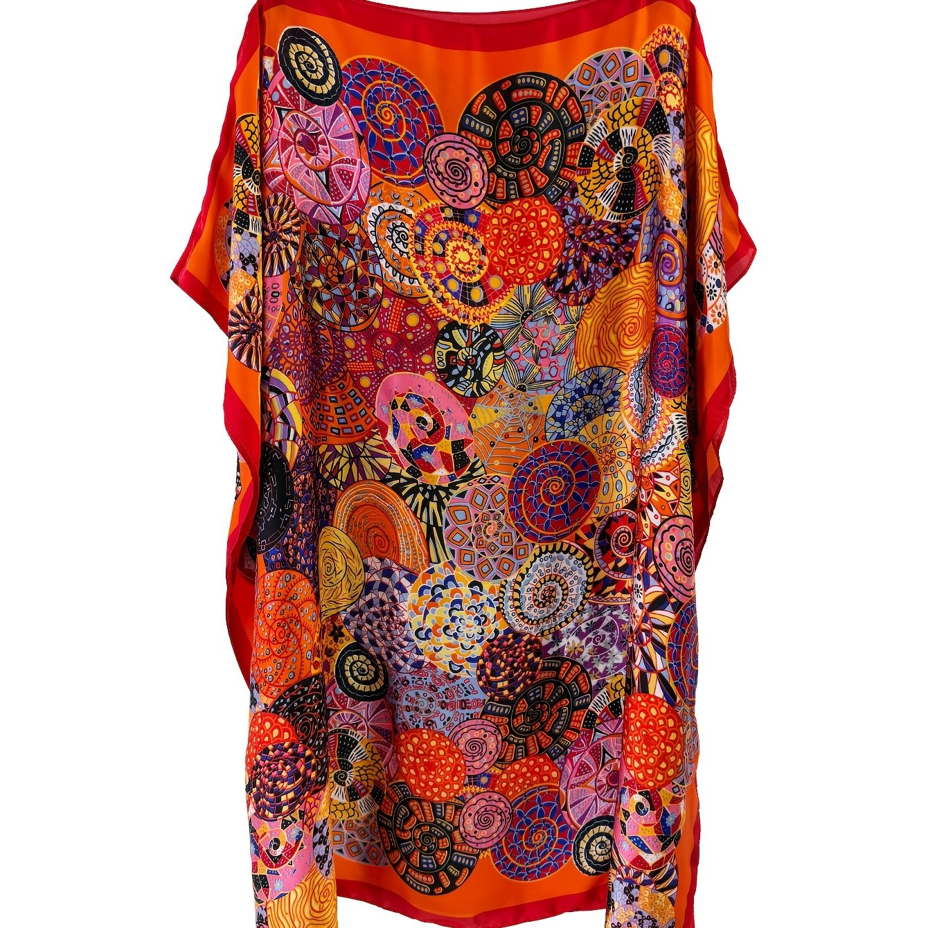 TEMU Bohemian Style Paisley Brocade Clothing For Women, Summer Travel Lightweight Printed High-end Garment