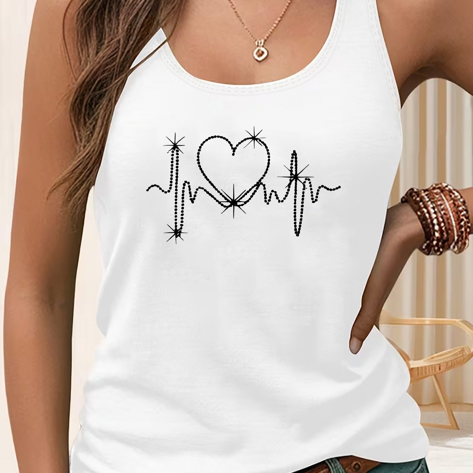 TEMU Y2k Women's Sleeveless Tank Top, Casual And Fashionable, Women's Spring/summer Casual Sportswear, Sizes S, M, L, Xl, Xxl 6453
