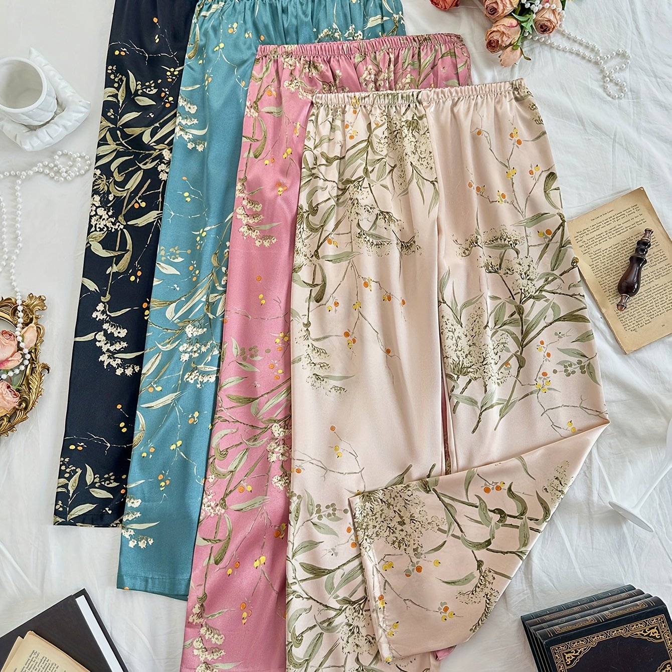 E-shop Teenager-Style Kleine Kirschdruck Mode Freizeit Hosen 4er Set Teenager, für Teenager, Für Teenager