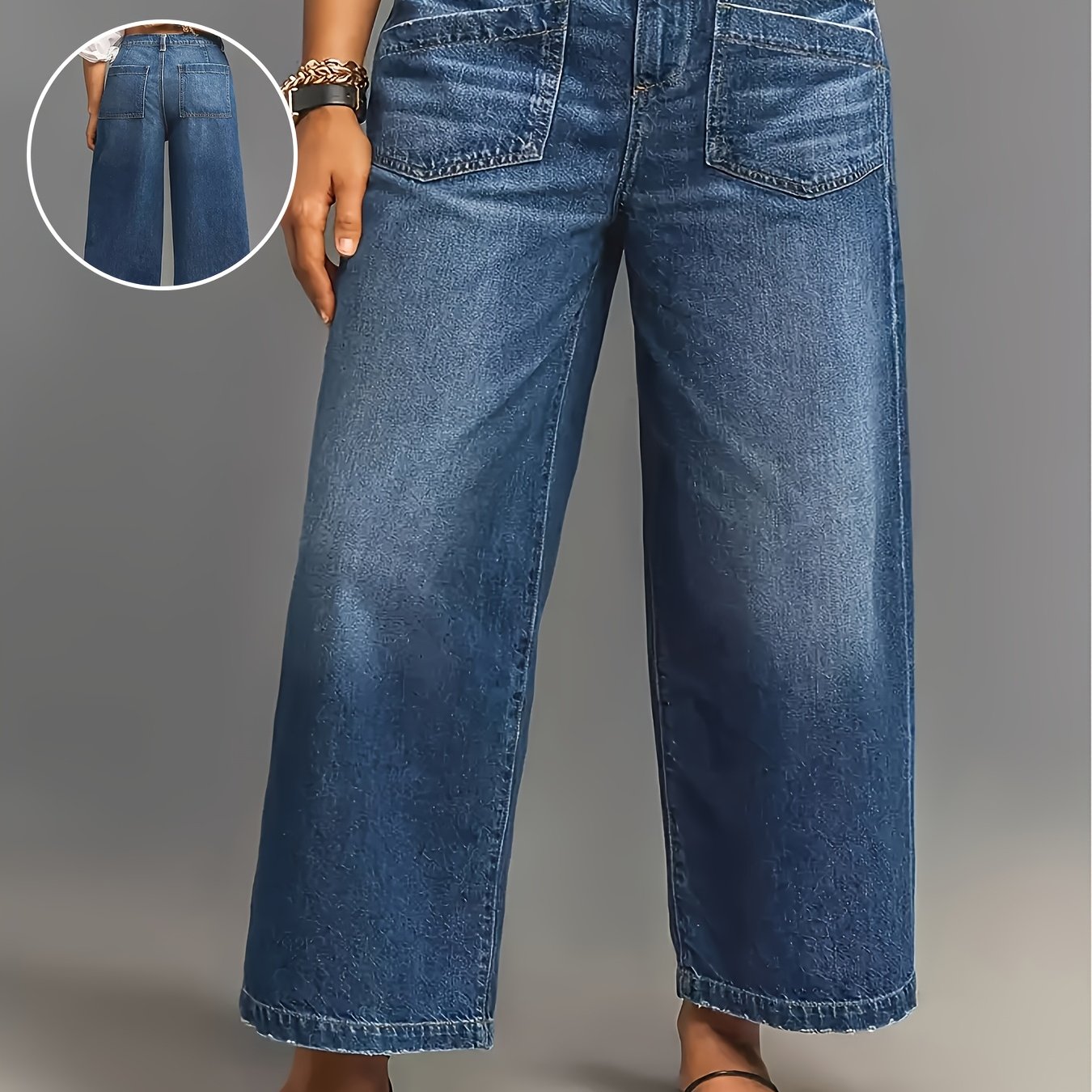Wide-leg Stretchy Jeans