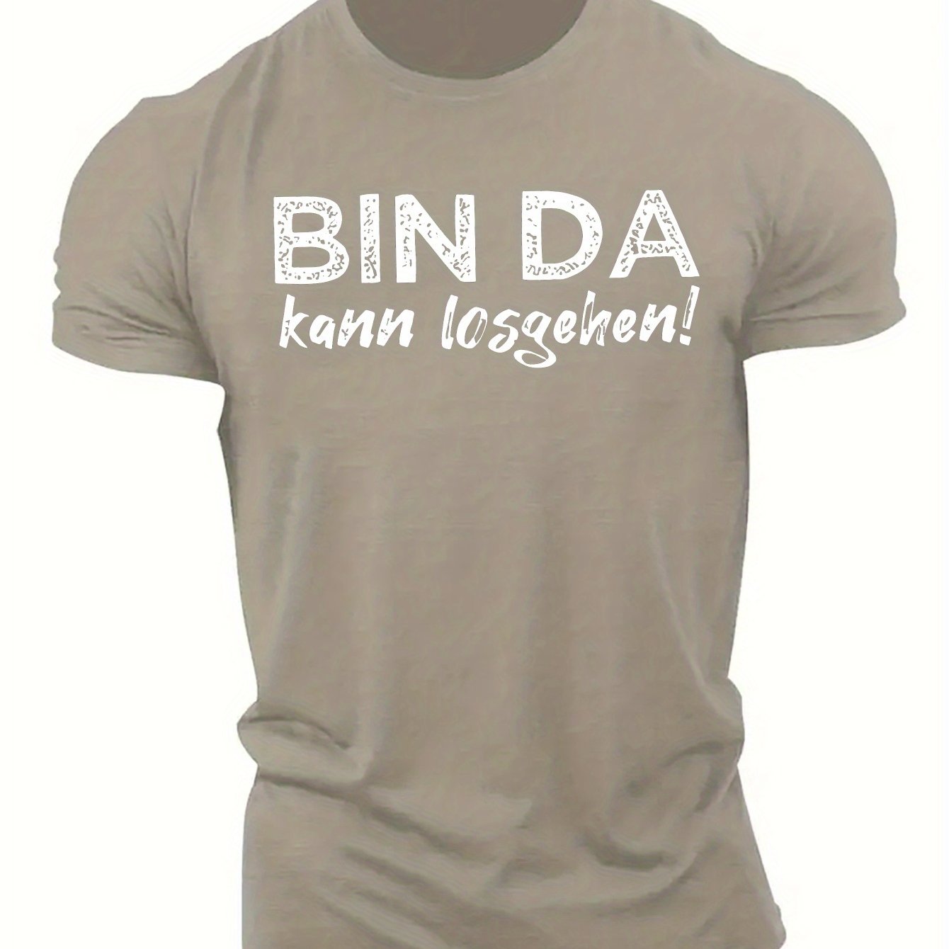 TEMU Bin Da Kann Losgehen Men's Short Sleeve T-shirt Summer T-shirt Top