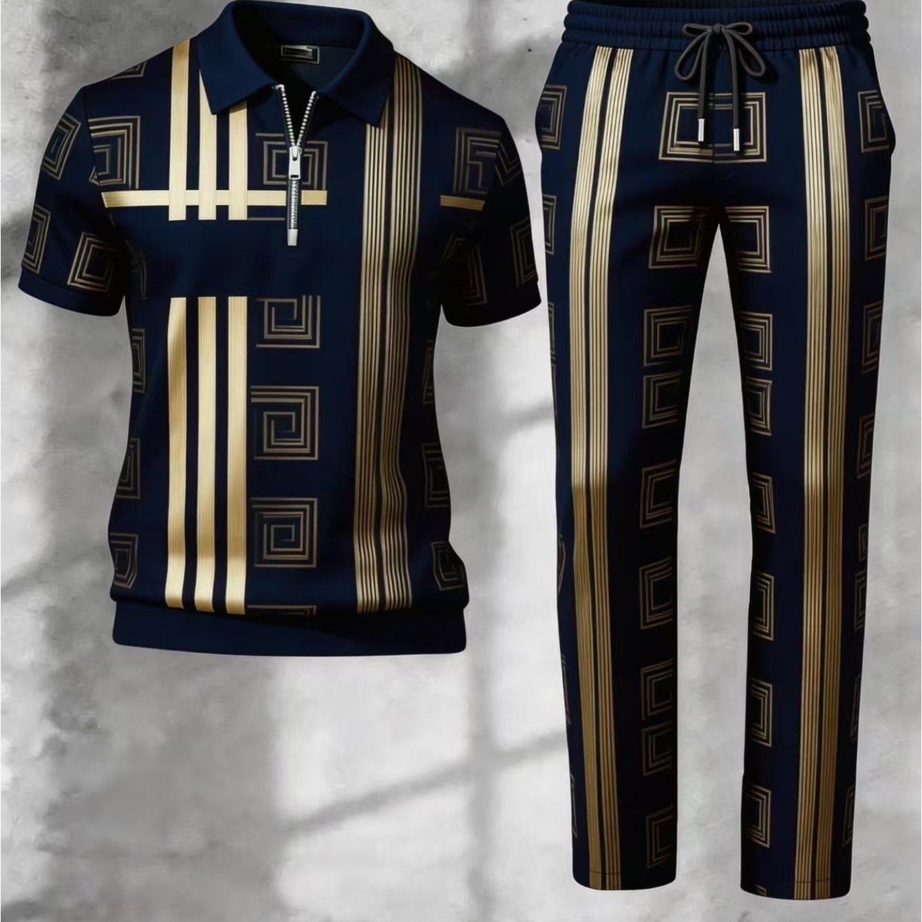 2pcs Men's Casual Sportswear Set: And Summer Collection, Short-sleeved Casual Shirt And Pants For Men. For Golf, Sports And Running And Other Occasions. Are A Of Colors From.