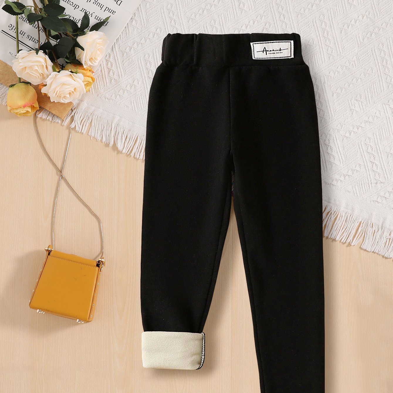Girls' Thickened Leggings, New Autumn/winter Style, 1pc Thickened Long Pants For Children, Stylish And Warm Pants For Baby Girls, Perfect For Outdoor
