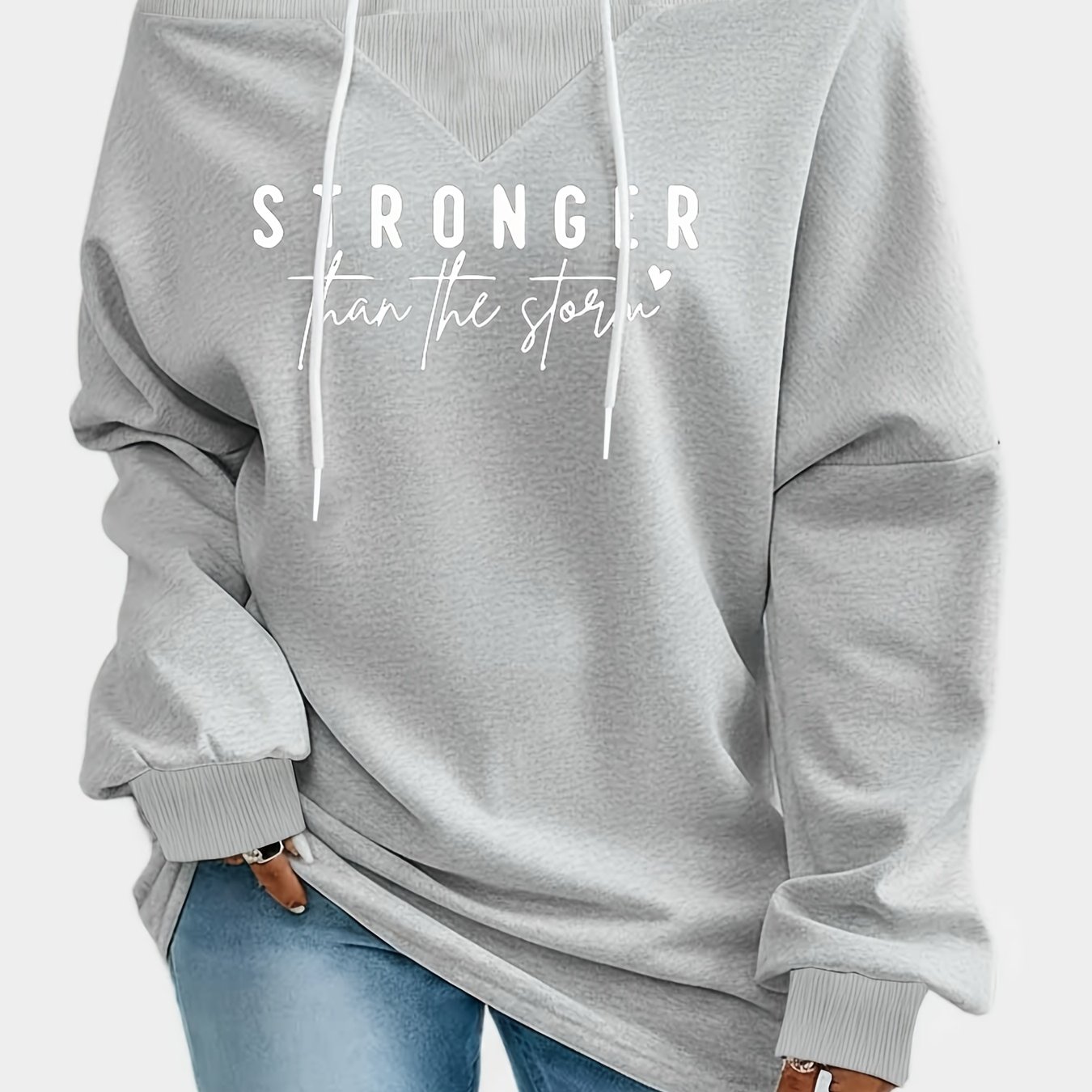 TEMU Grote maten, sweatshirt met letterprint, losse pasvorm en open schouders voor dames, plus size mode, oversized, flatteus en, Amerikaanse maten