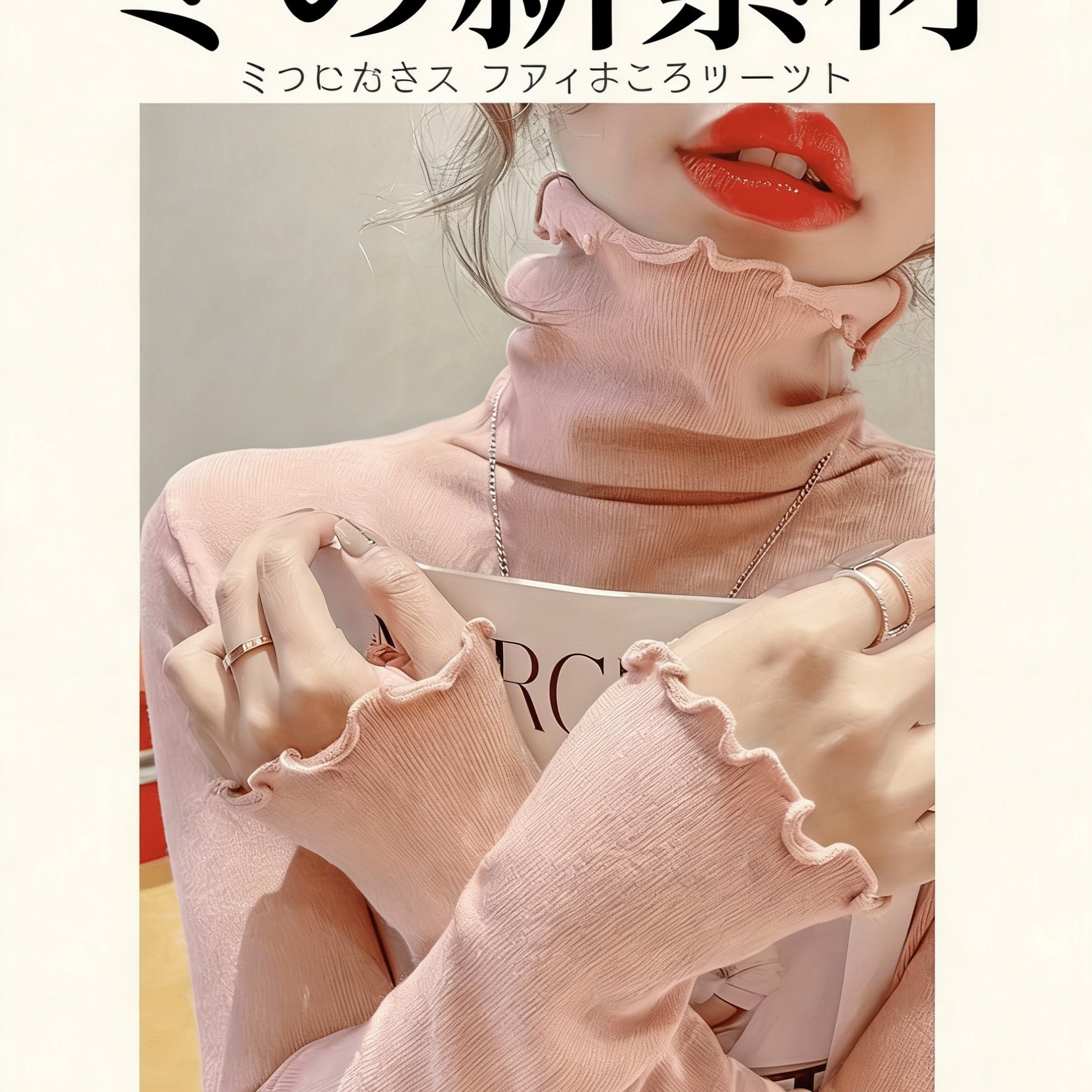 TEMU 【】ハイネック フリル インナー。フリース裏地で暖かく、秋と冬のレイヤードに最適な万能アイテム。