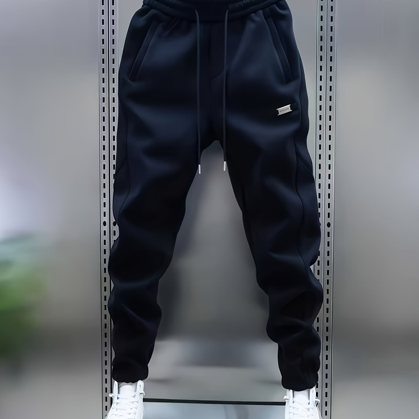 TEMU 2026 's Casual Sports Pants, Wide Everyday Athletic Trousers, Slightly Stretchy Waist With Side Pockets, Running Pants With Long Drawstring