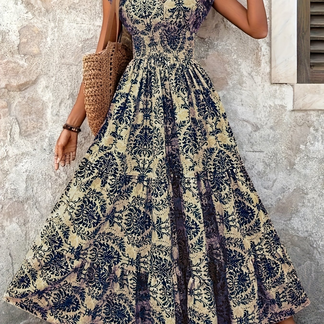 E-shop Neue Frühlings- und Sommermode Damenmode Böhmischer Stil Bedruckte Kleider aus Europa und Amerika