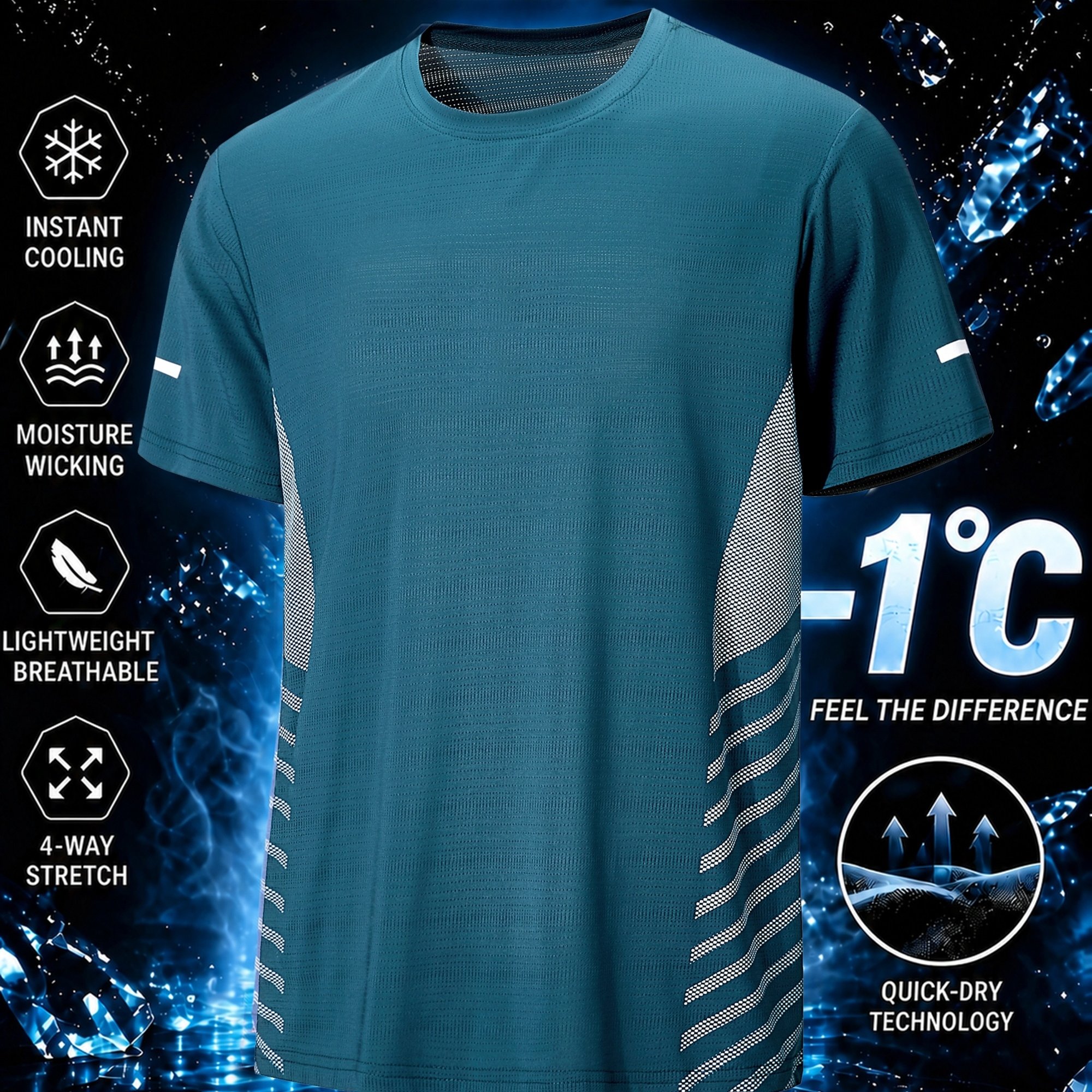 TEMU 1pc Men's Plus Size Short Sleeve Shirt, 1pc Oversized Casual Short Sleeve, Suitable For Spring Summer Autumn, Moisture-wicking And High-elastic