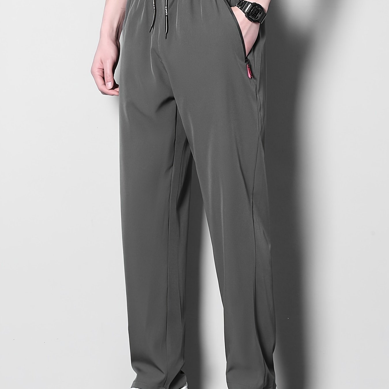 Men's Plus Size Casual Pants, Extra Wide And Extra Large Pants For Men, Summer Lightweight Quick-dry Breathable Sports And Fitness Pants, Suitable For Plus-size Men, Plus Size